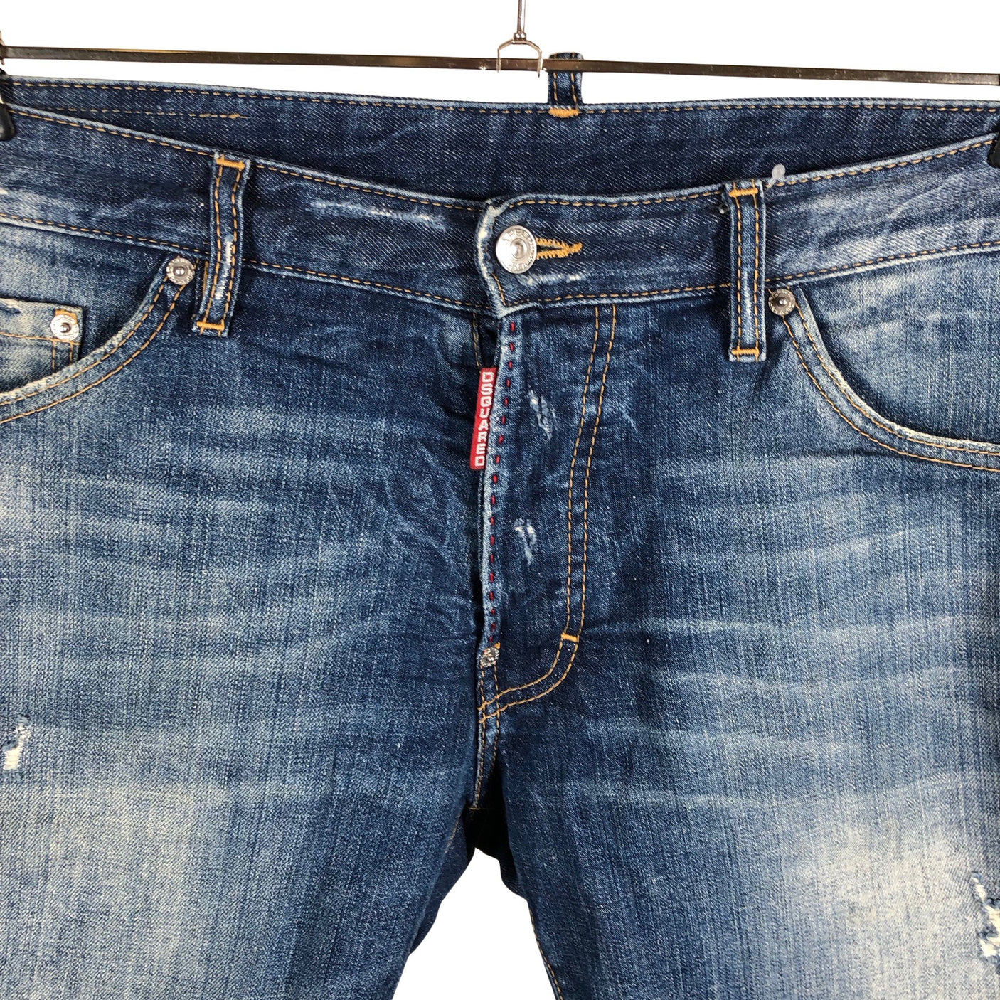 Unisex Dsquared2 - Teksast lühikesed püksid, suurus XL - Sinine (3)