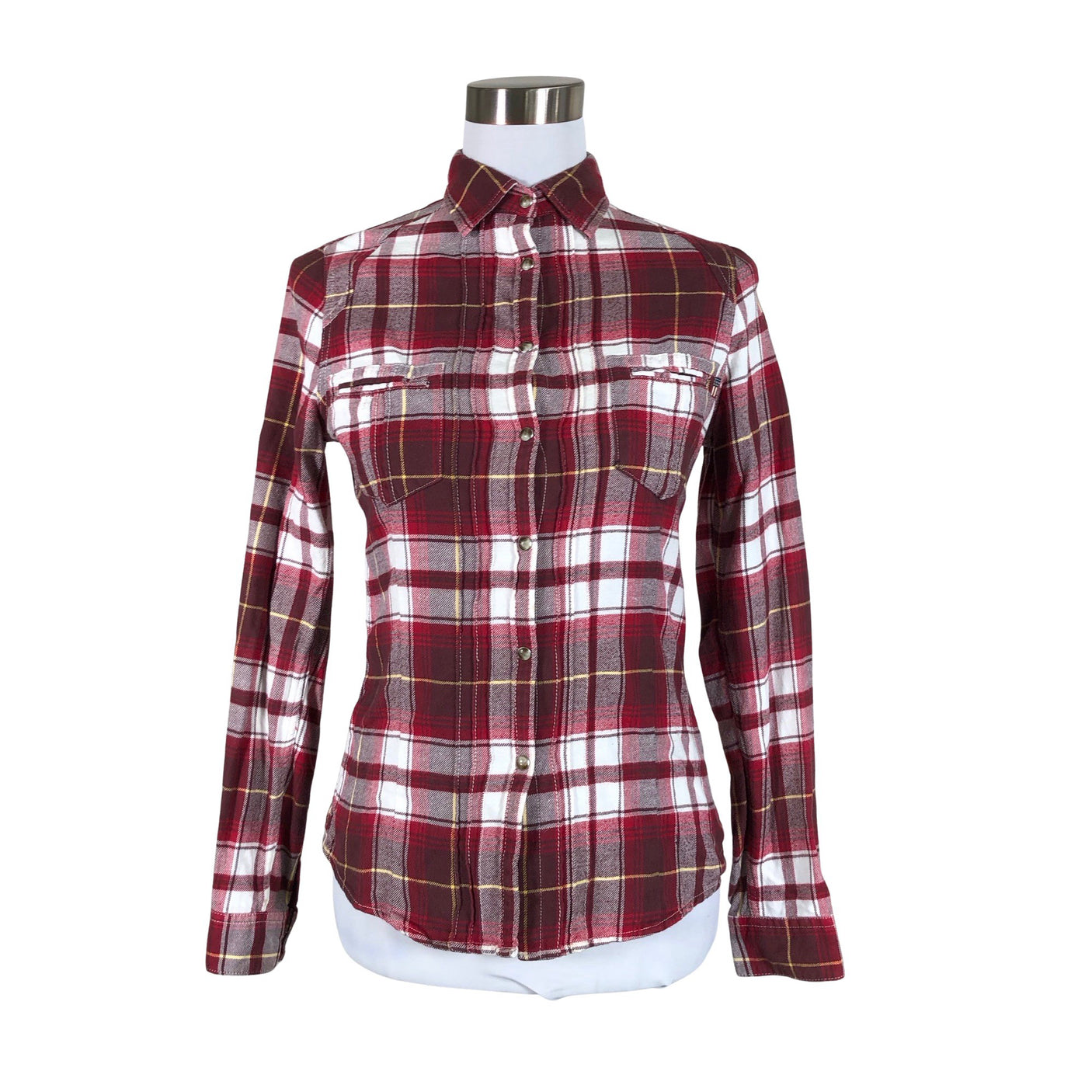 Unisex Lexington - Flanellsärk, suurus 34 - Veinipunane (1)