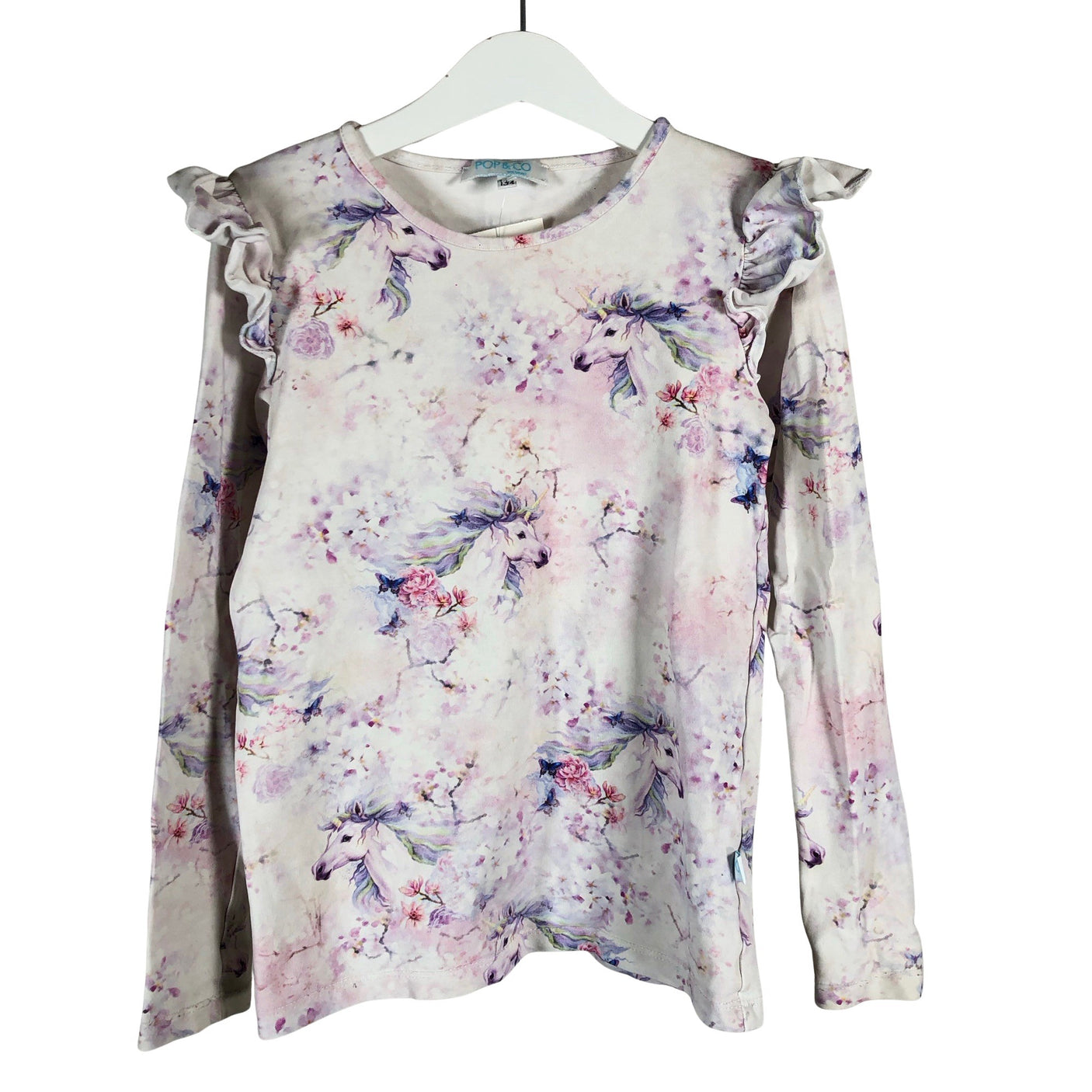 Unisex Pop & Co Helsinki - Trikotaažist pluus, suurus 128 - 134 - Valge (1)