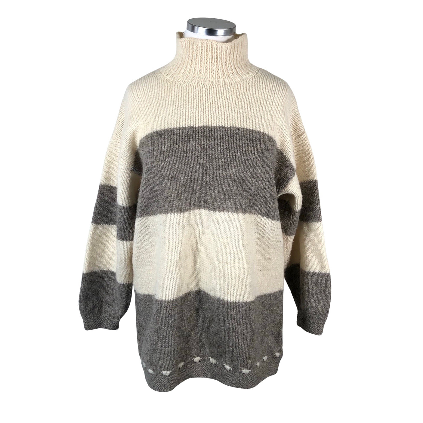 Unisex Handmade - Kootud tuunika, suurus 42 - Looduslik valge (1)