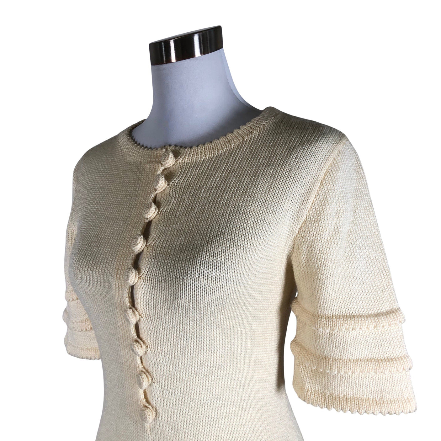 Unisex Karelinka - Kootud kleit, suurus 36 - Looduslik valge (3)