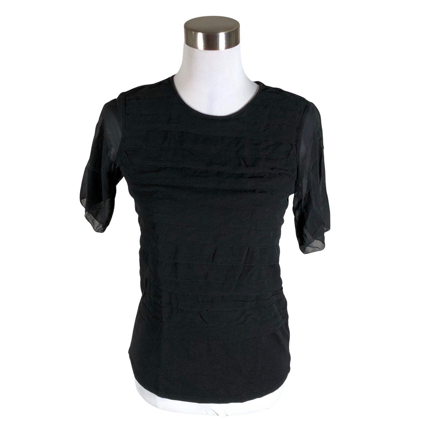 Unisex Part two - Lühikeste käistega pluus, suurus 36 - Must (1)