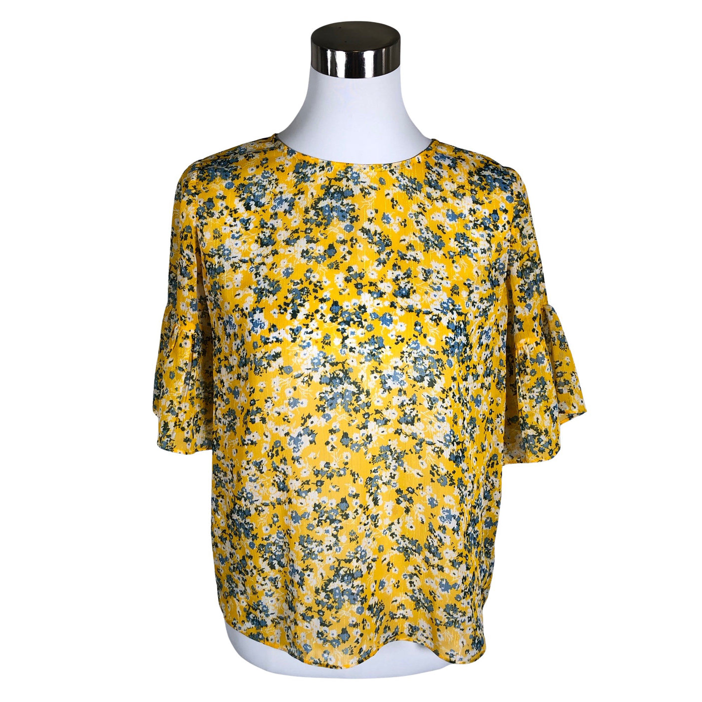 Unisex Samsoe&Samsoe - Lühikeste käistega pluus, suurus 40 - Kollane (1)