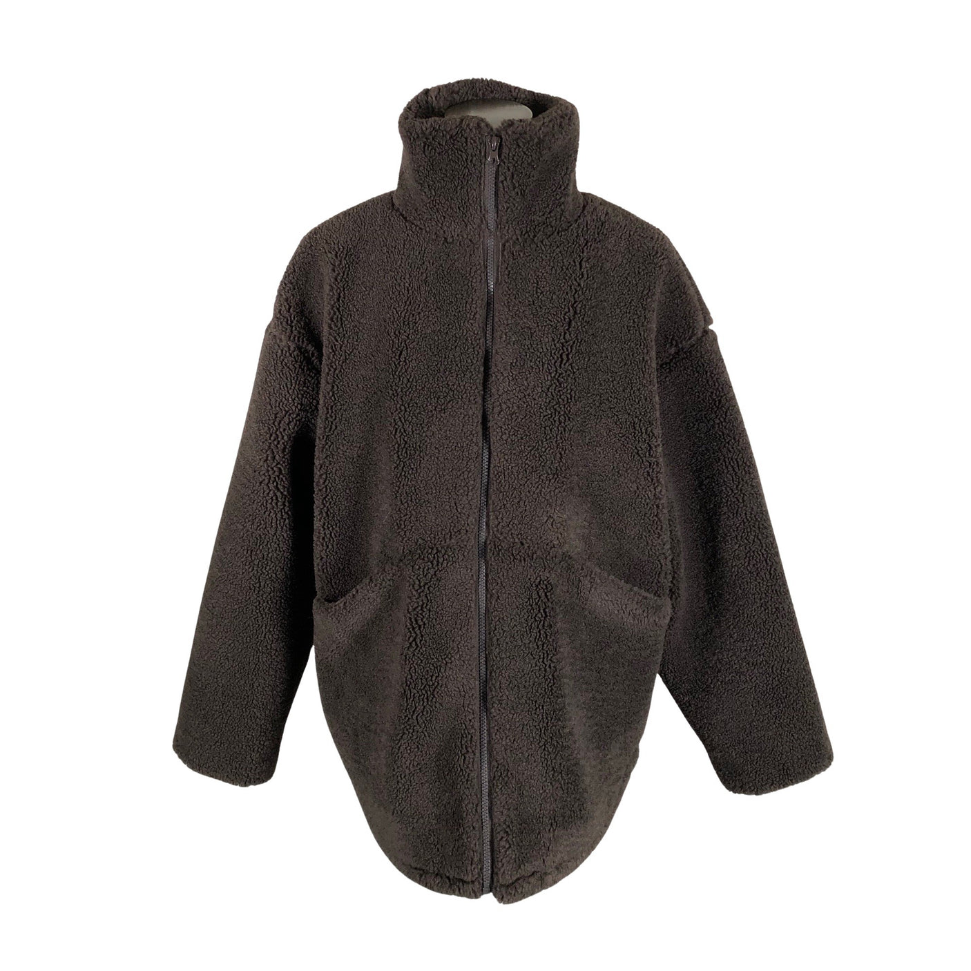 Unisex Na-KD - Kunstkarusnahast mantel, suurus 40 - Pruun (1)