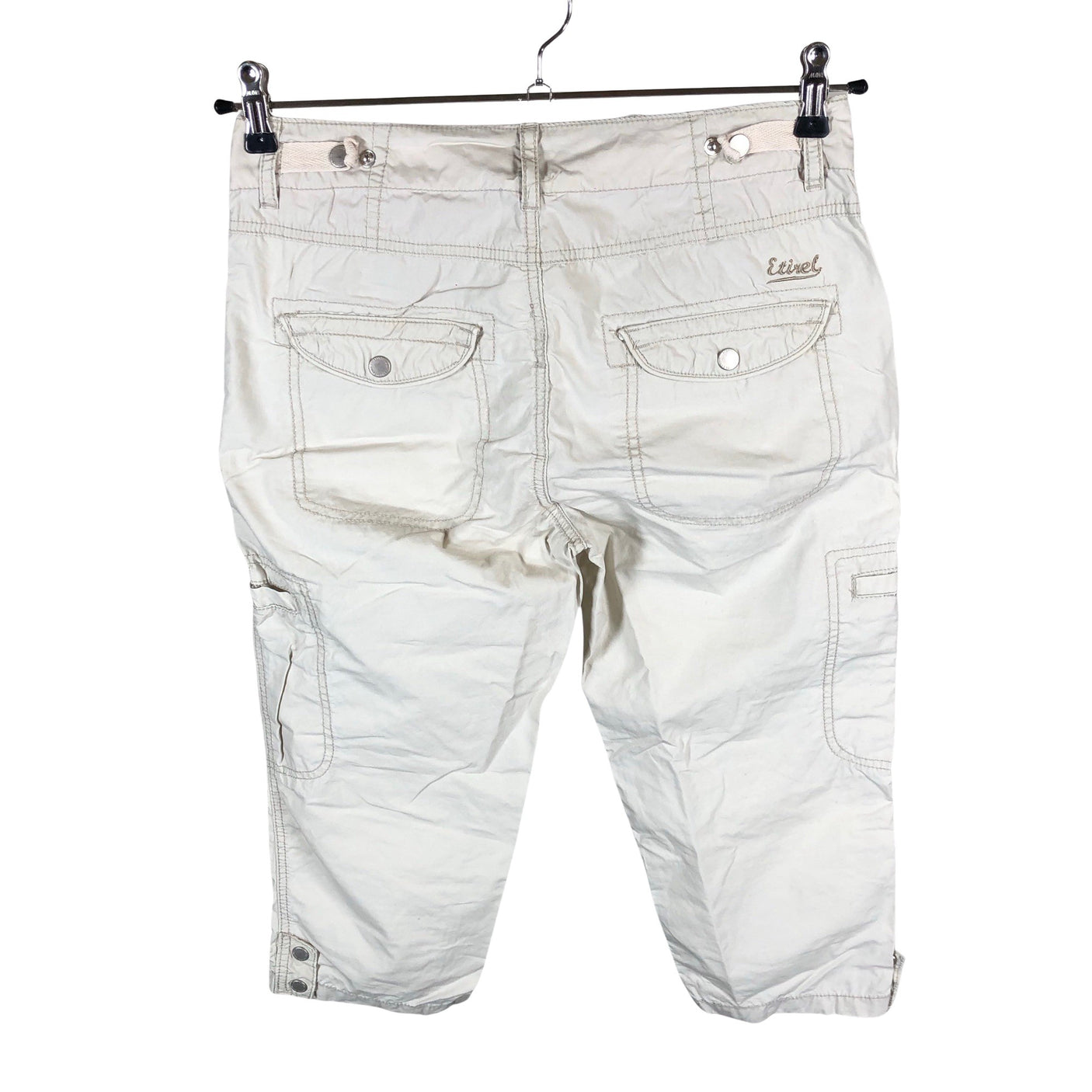 Unisex Etirel - Mittevenivad poolpikad püksid, suurus 34 - Beige (2)