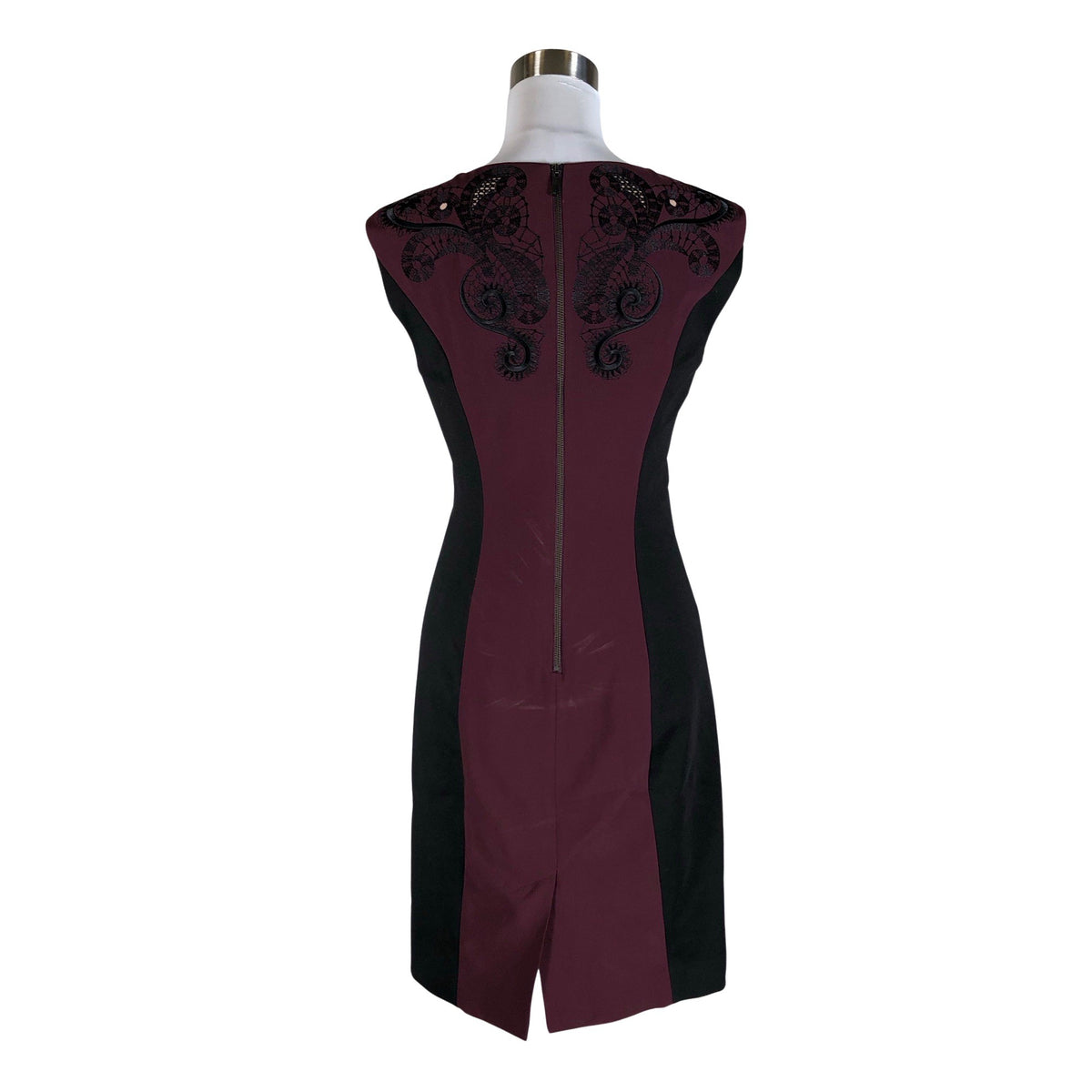 Unisex Karen Millen - Pidulik kleit, suurus 38 - Veinipunane (2)