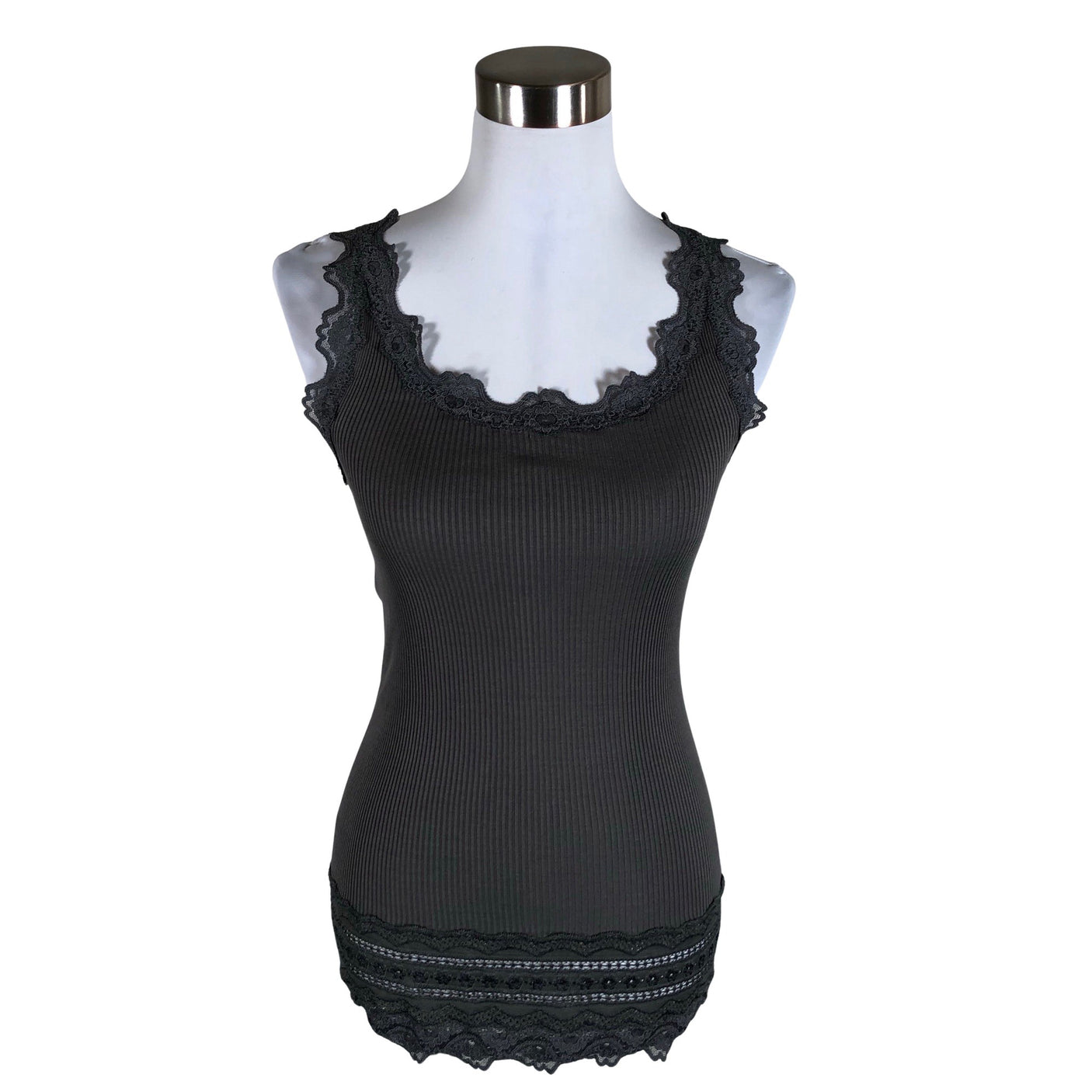 Unisex Rosemunde - Trikotaažist topp, suurus 34 - Hall (1)