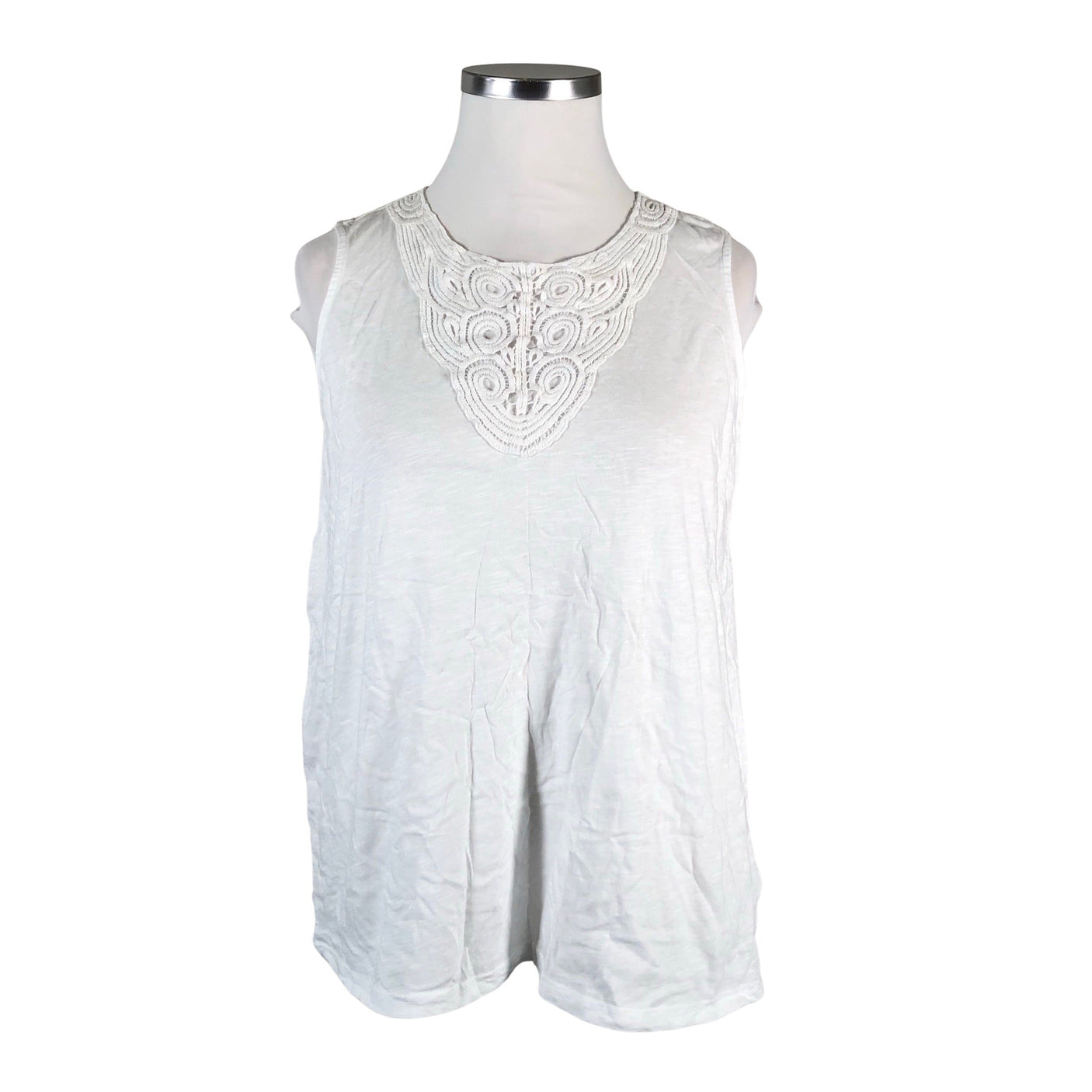 Unisex Zizzi - Trikotaažist topp, suurus 44 - Valge (1)