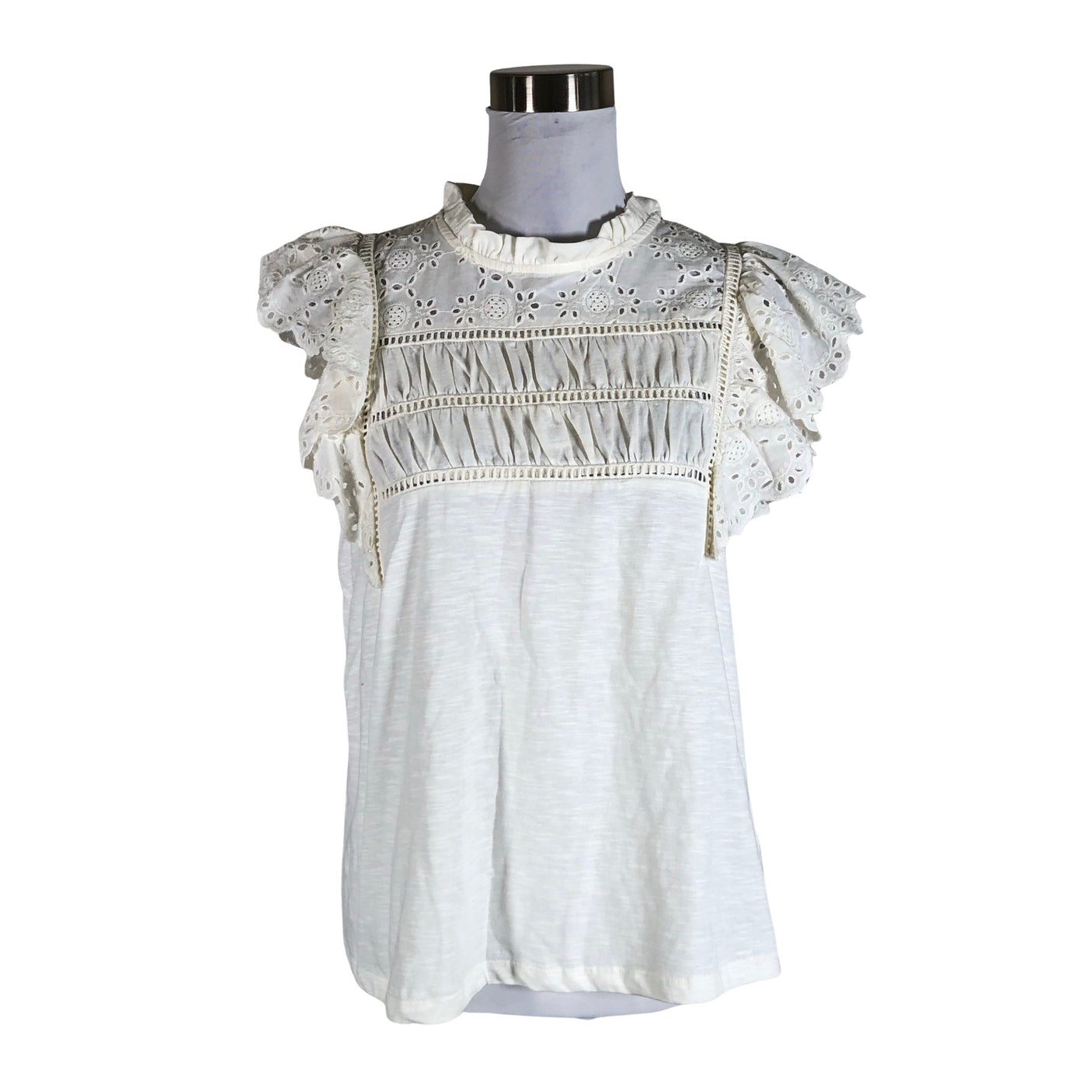 Unisex Holly & Whyte by Lindex - Lühikeste käistega pluus, suurus 40 - Looduslik valge (1)