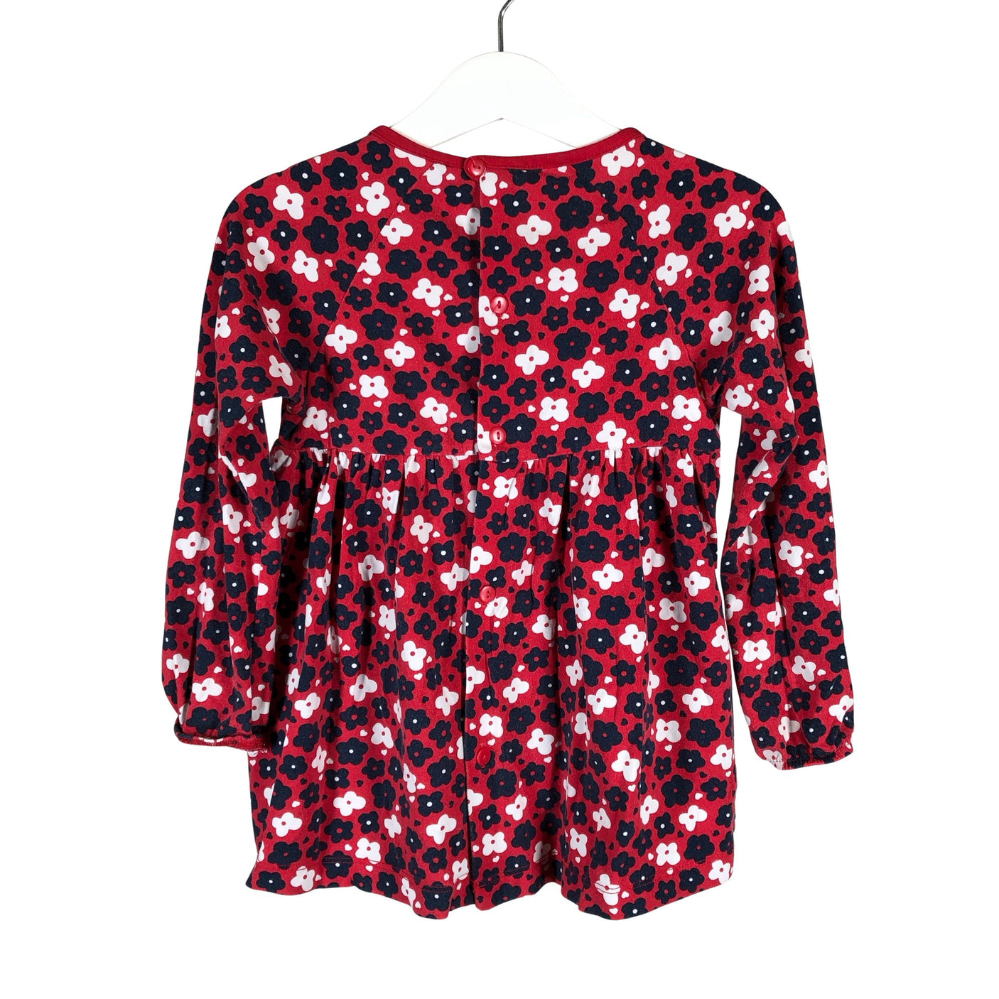 Unisex Polarn O. Pyret - Trikotaažist tuunika, suurus 92 - 98 - Punane (2)
