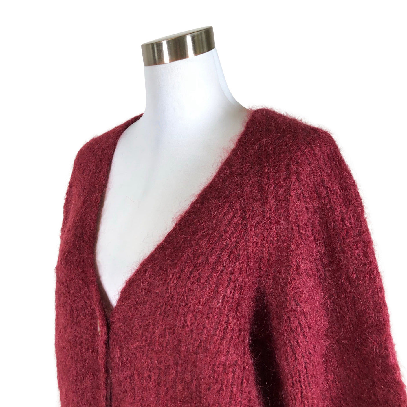 Unisex Peura - Kardigan, suurus 38 - Veinipunane (3)