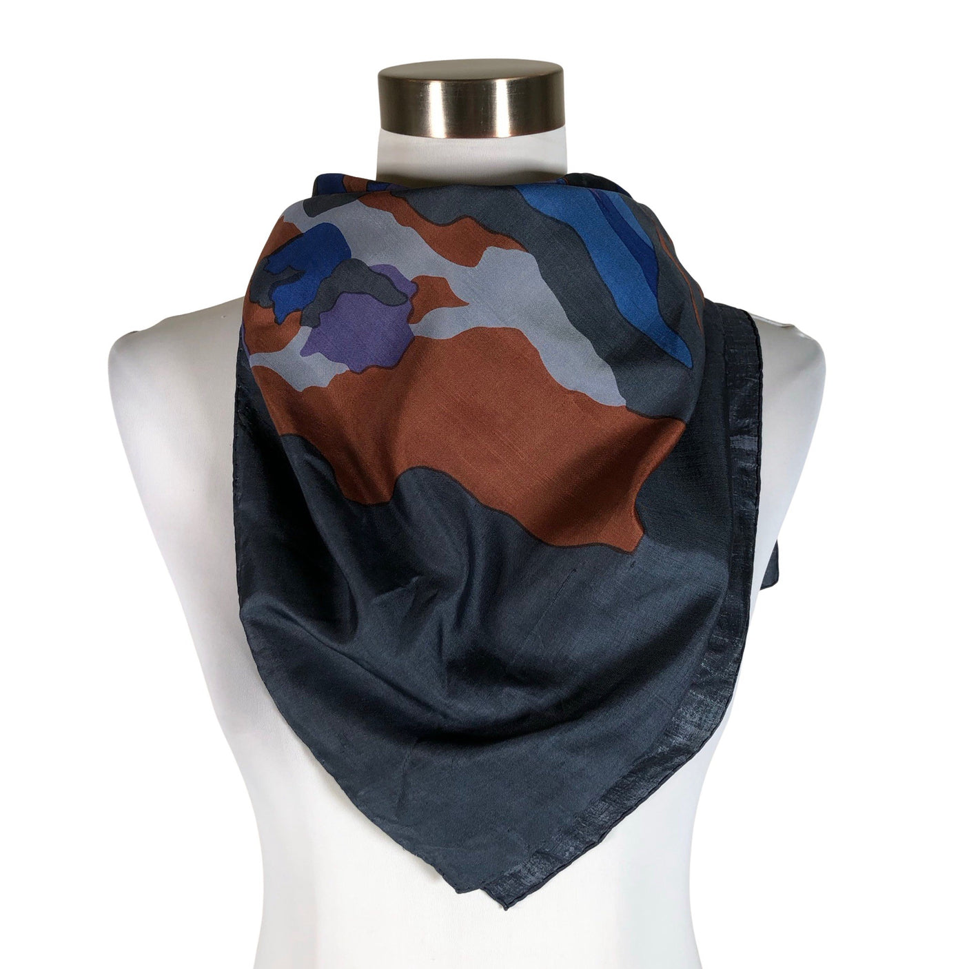 Unisex Thai Silk - Õhuke sall, suurus Maxi - Sinine (1)