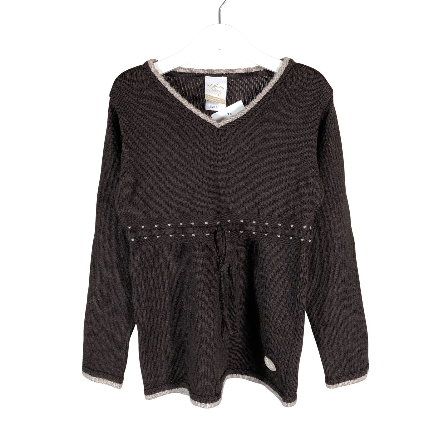Unisex LilleLam - Kootud tuunika, suurus 122 - 128 - Pruun (1)