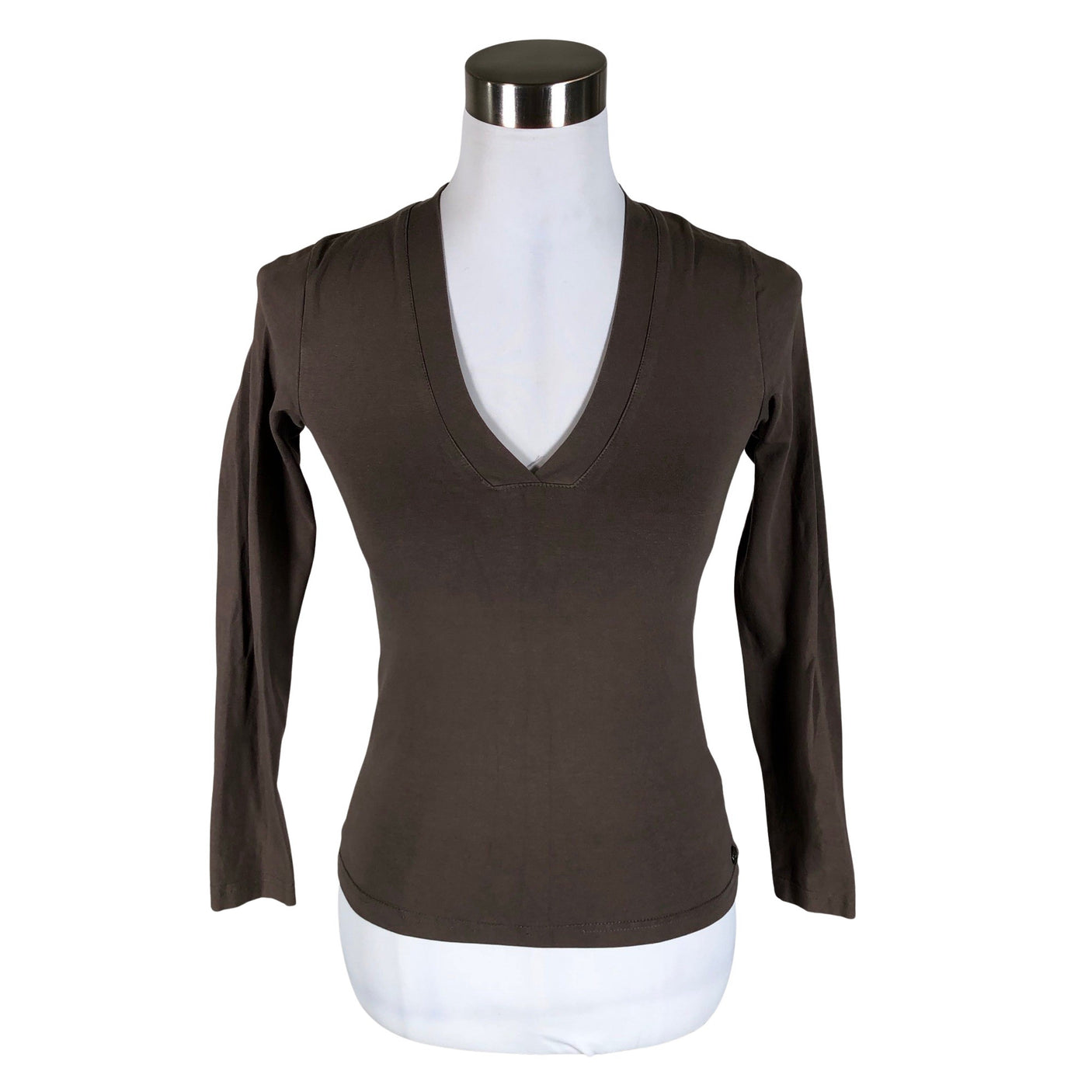 Unisex Claire.dk - Trikotaažist pluus, suurus 34 - Pruun (1)
