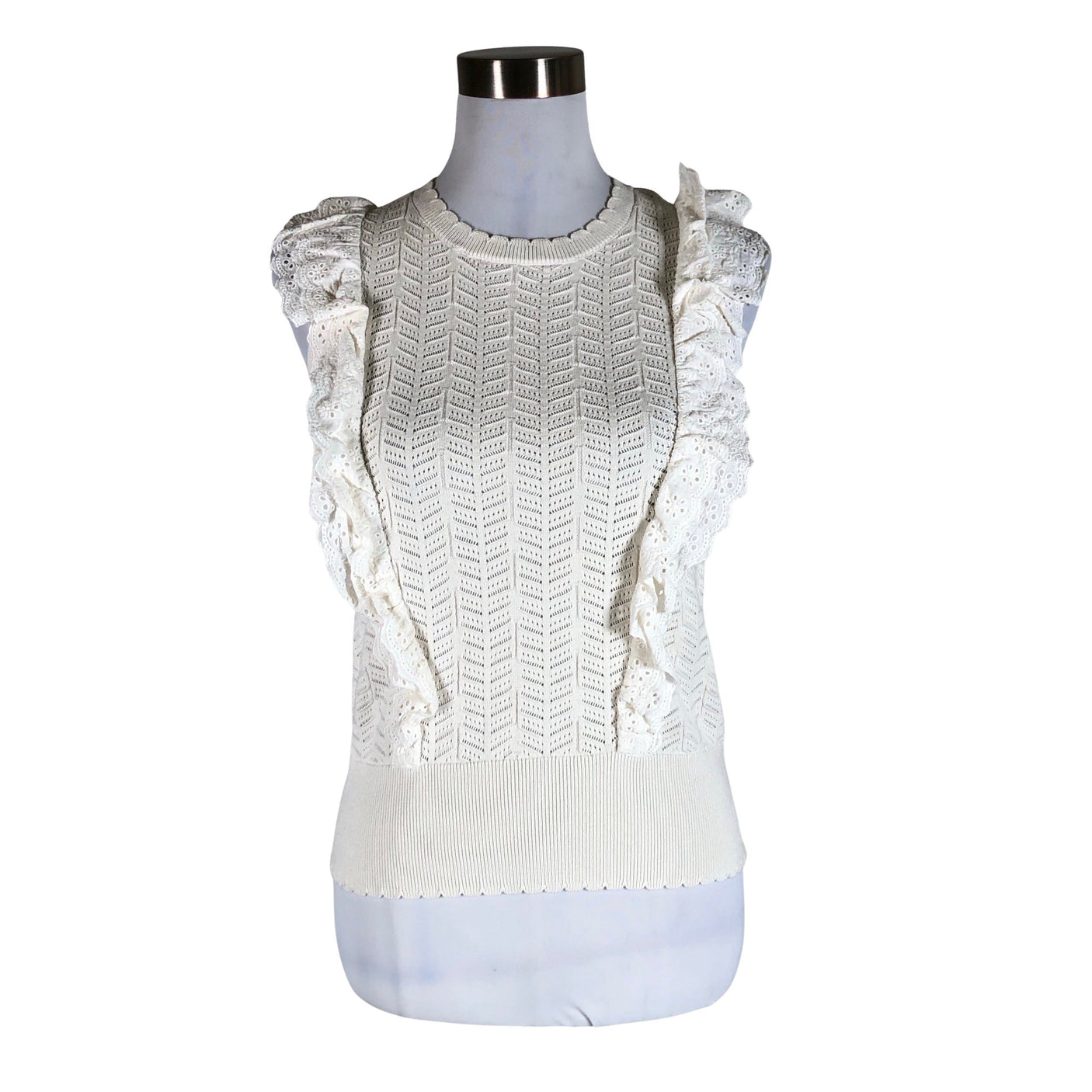 Unisex Holly & Whyte by Lindex - Kootud vest, suurus 38 - Looduslik valge (1)
