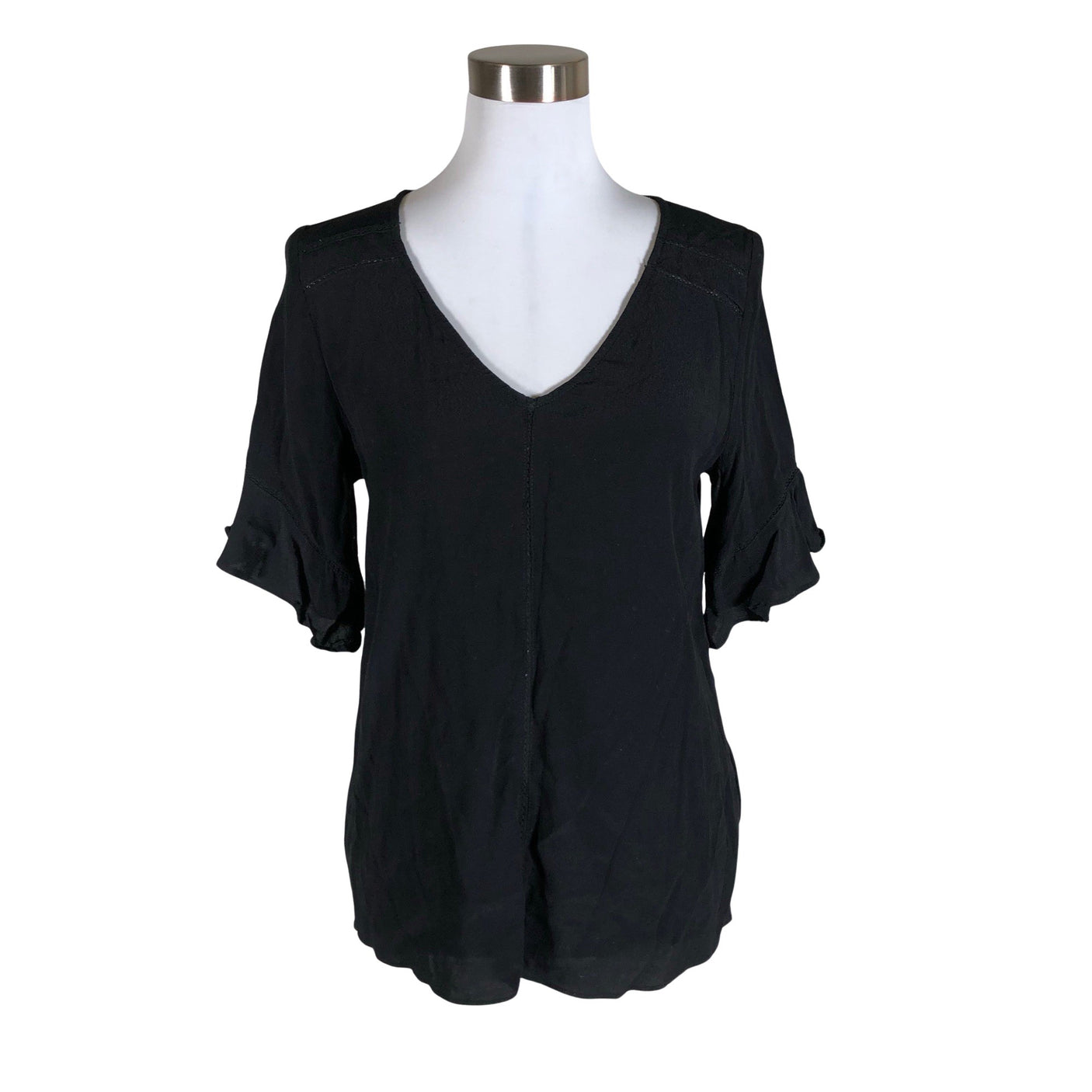 Unisex Sud express - Lühikeste käistega pluus, suurus 38 - Must (1)