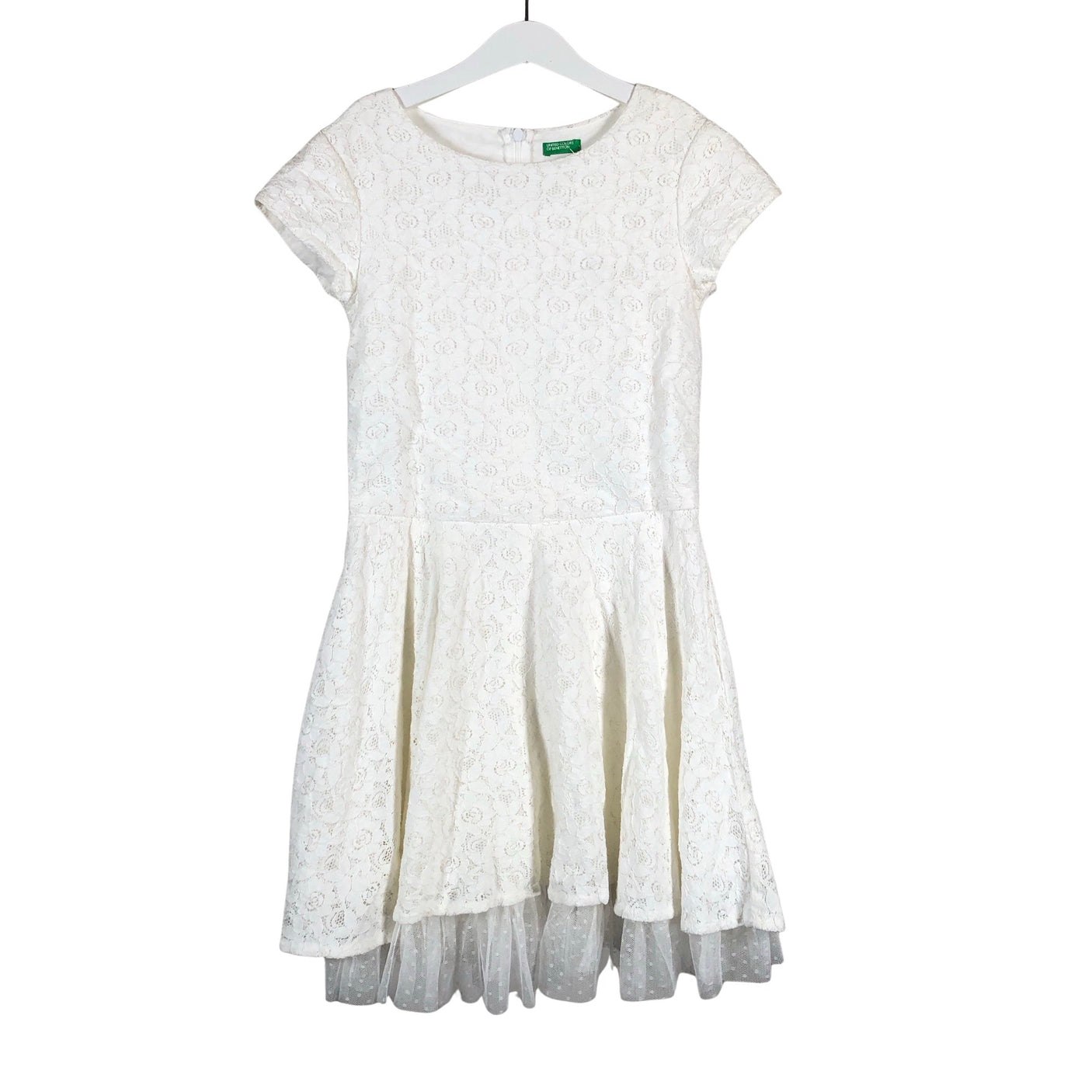 Unisex Benetton - Mitteveniv kleit, suurus 134 - 140 - Valge (1)