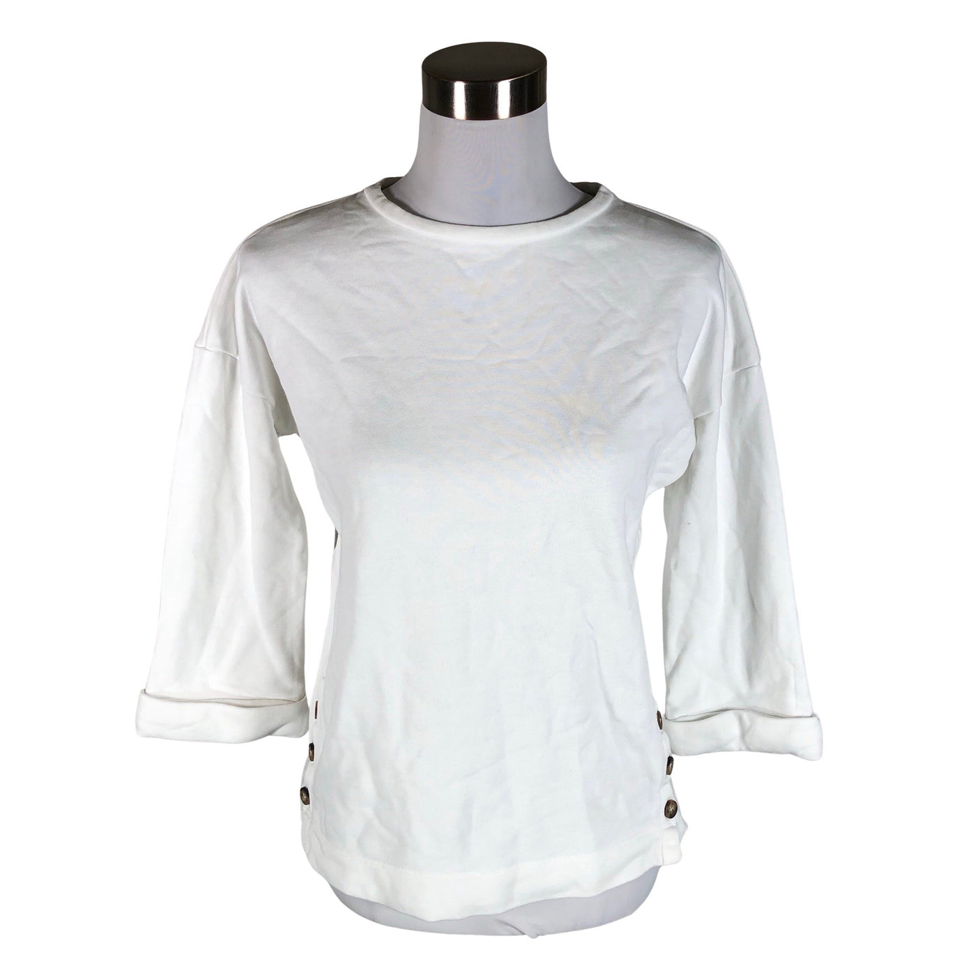 Unisex White Label - Dressikangast pluus, suurus 38 - Valge (1)