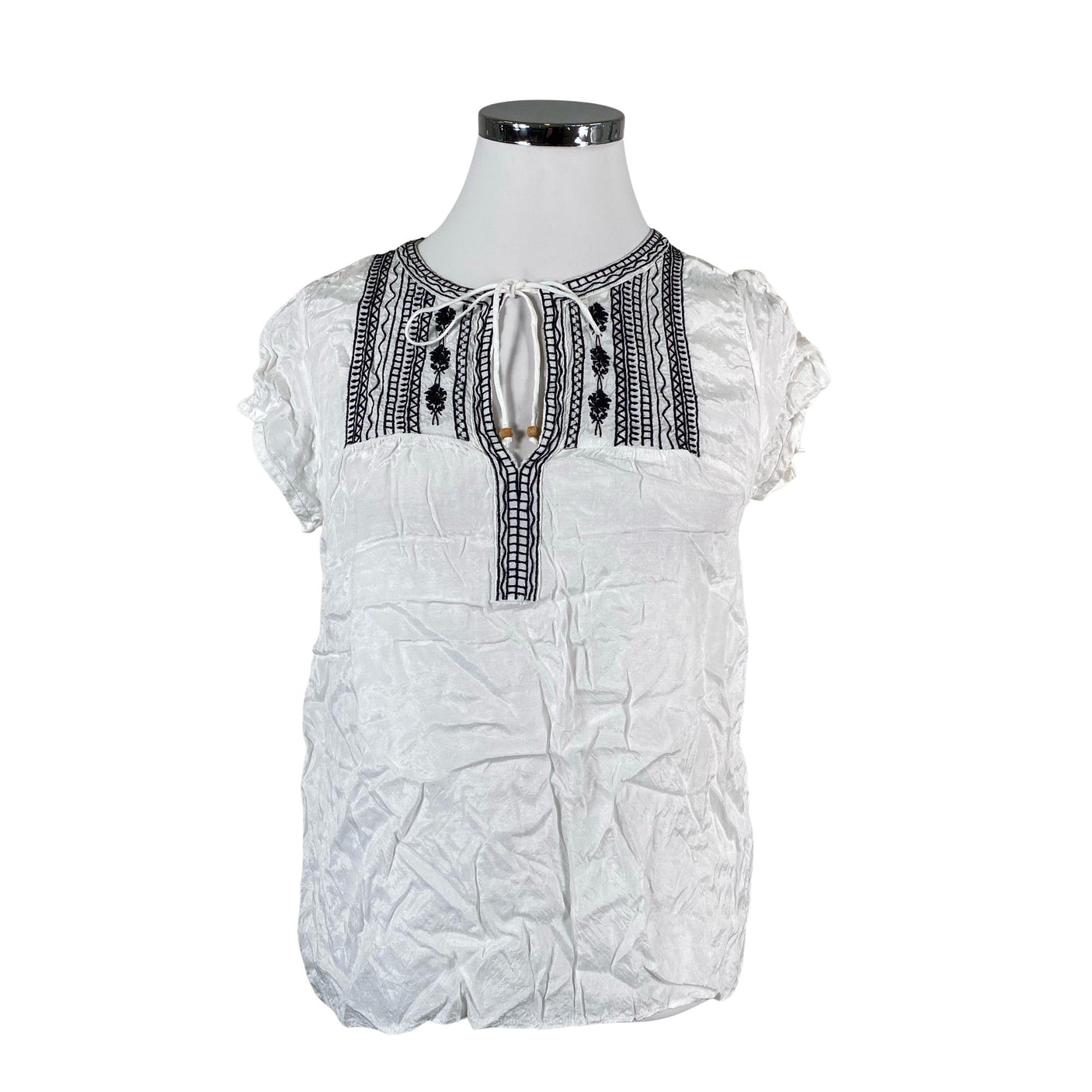 Unisex Lindex - Lühikeste käistega pluus, suurus 44 - Valge (1)