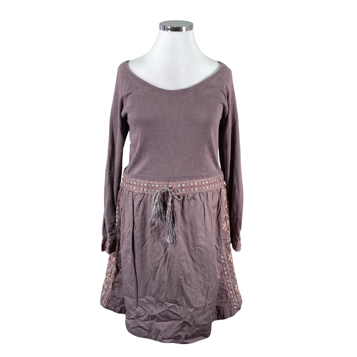 Unisex Noa Noa - Kootud kleit, suurus 42 - Pruun (1)