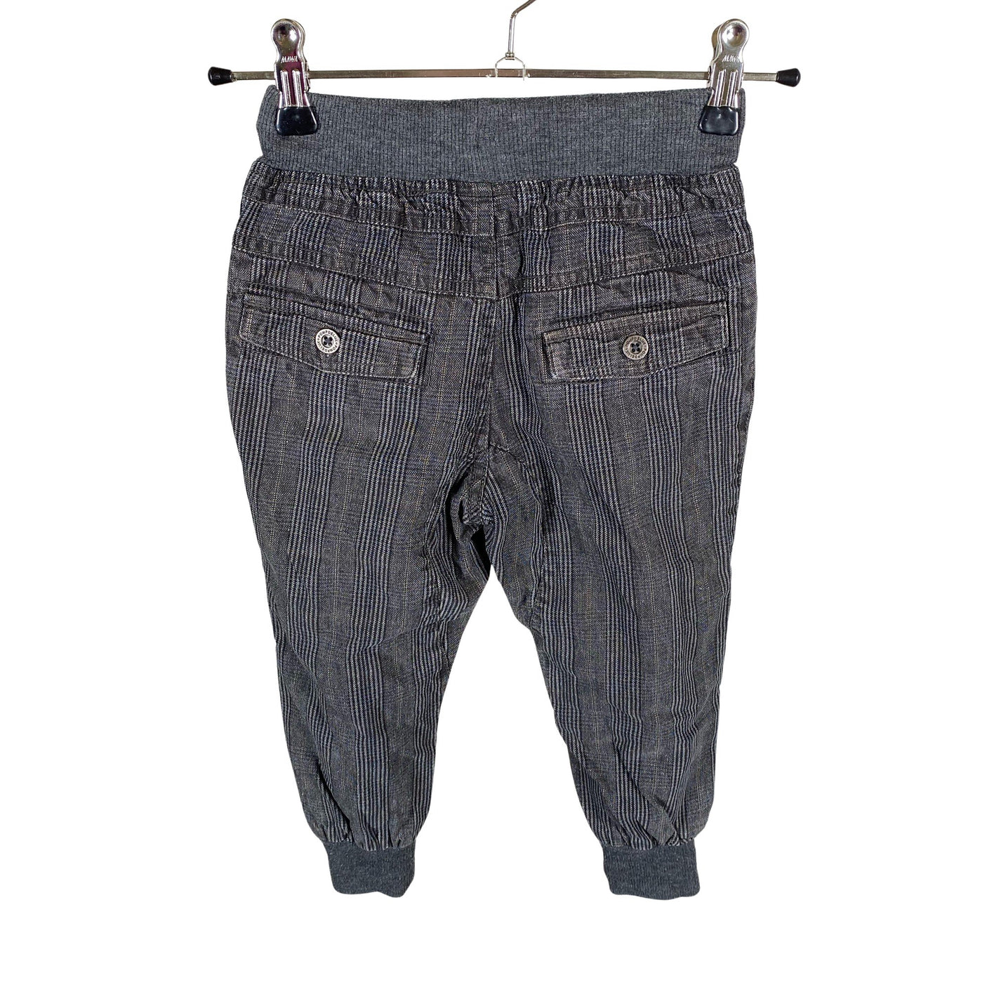 Unisex POMPdeLUX - Mittevenivad püksid, suurus 86 - 92 - Hall (2)