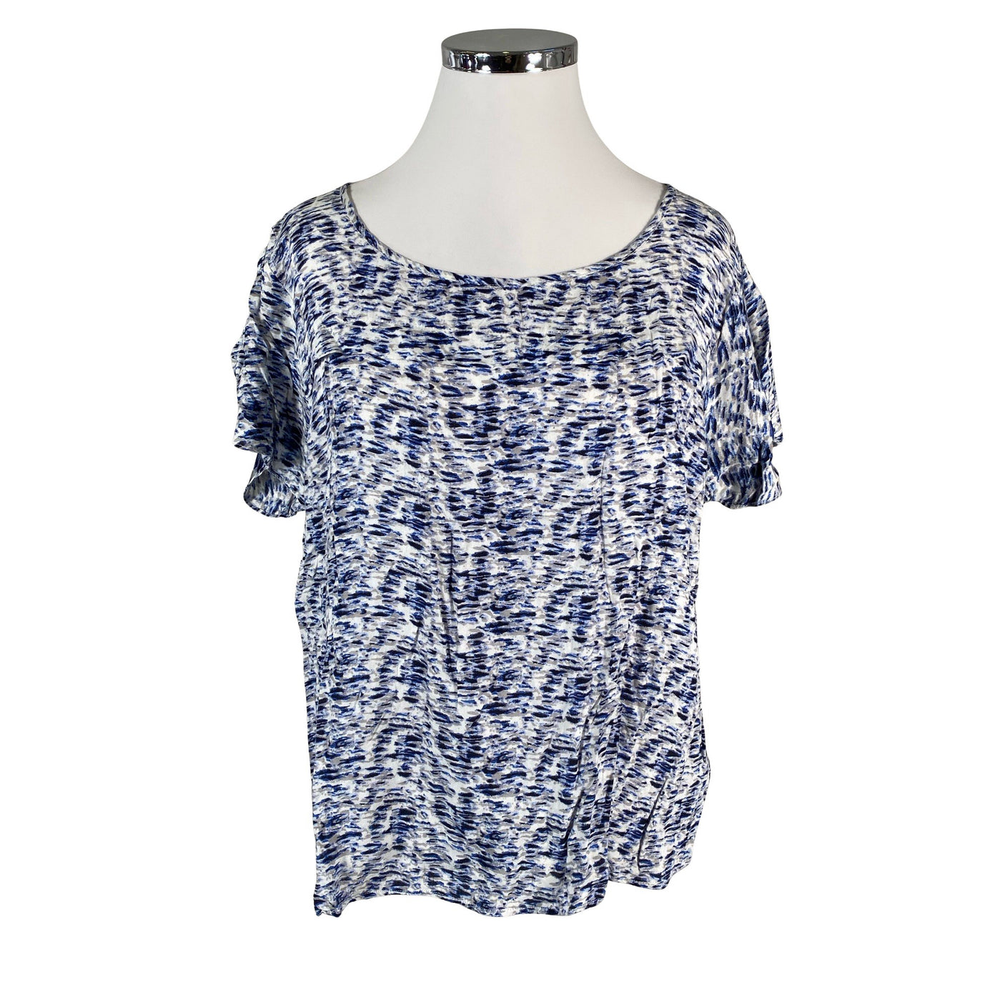 Unisex Fransa - Lühikeste käistega pluus, suurus 44 - Sinine (1)
