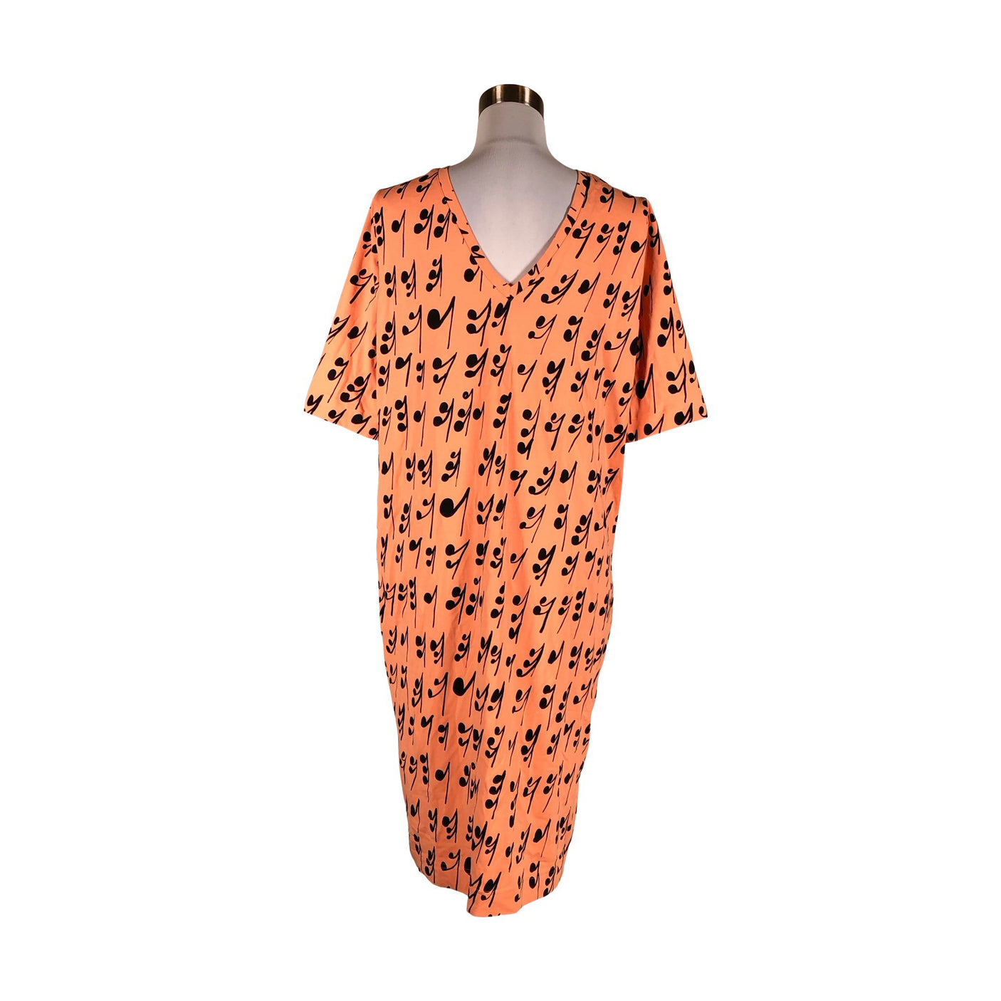 Unisex Papu - Trikotaažist kleit, suurus 36 - Oranž (2)