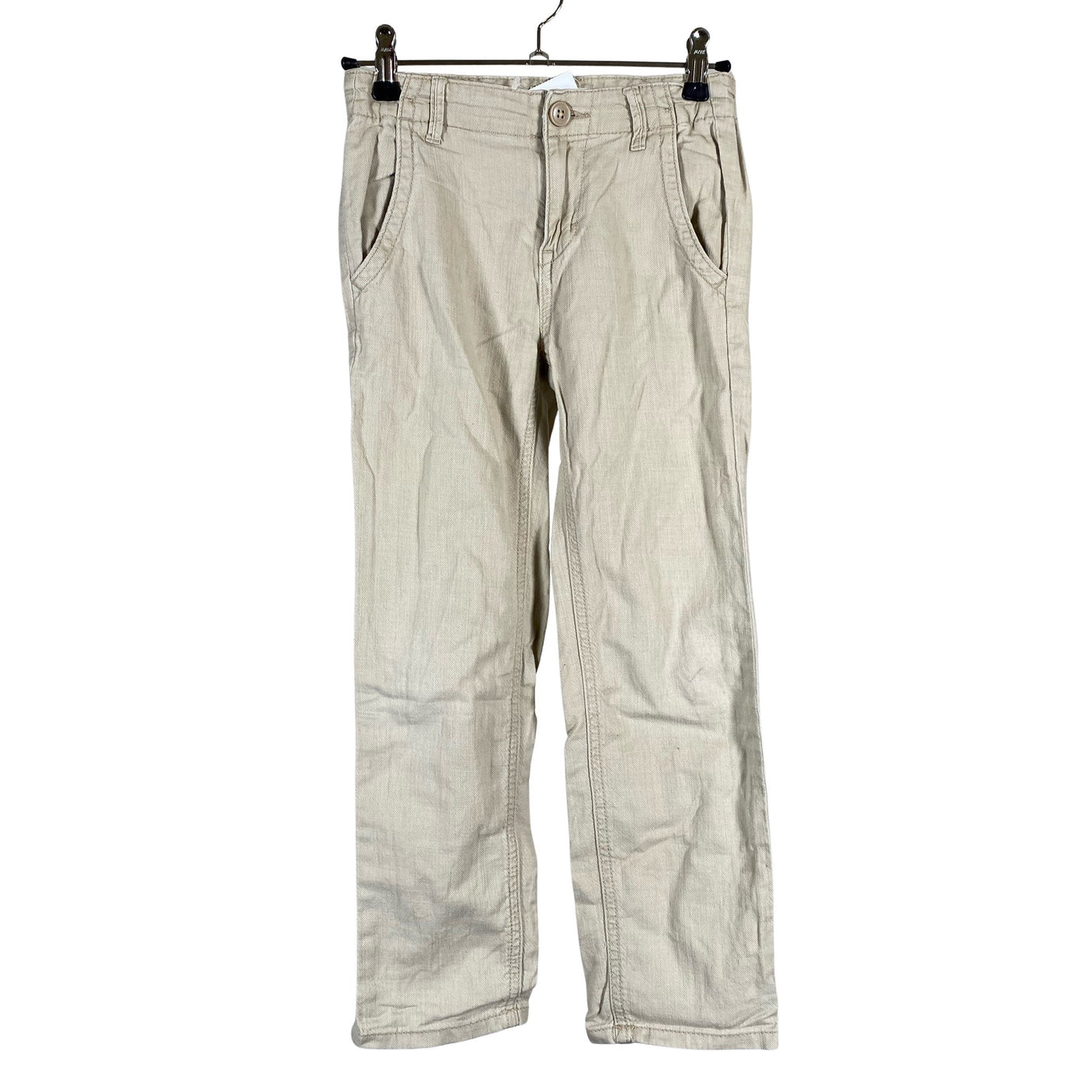 Unisex Lindex - Mittevenivad püksid, suurus 122 - 128 - Beige (1)