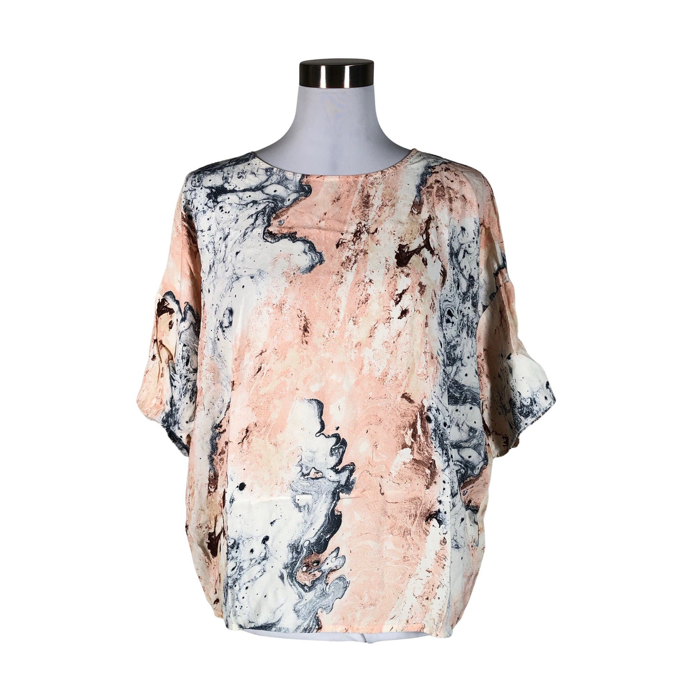 Unisex Esprit - Lühikeste käistega pluus, suurus 38 - Heleroosa (1)