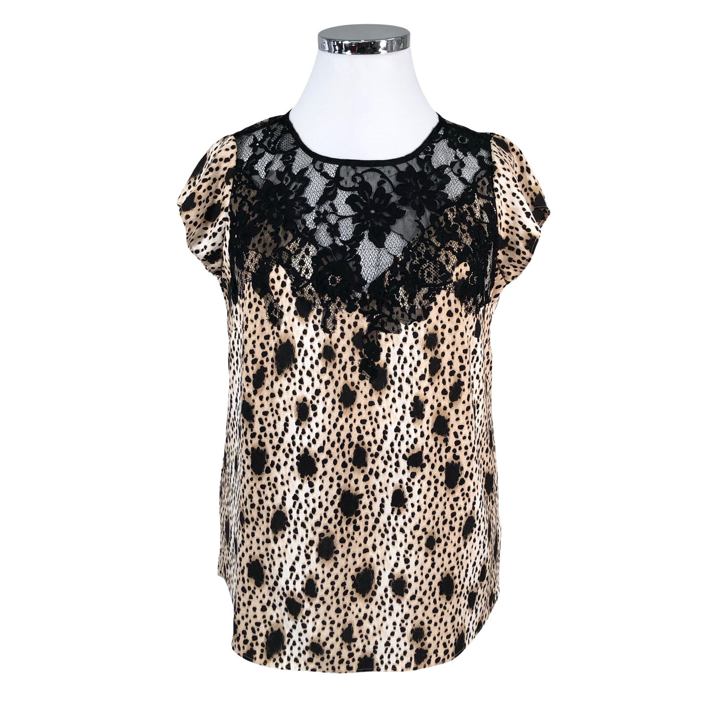 Unisex Guess - Lühikeste käistega pluus, suurus 42 - Pruun (1)