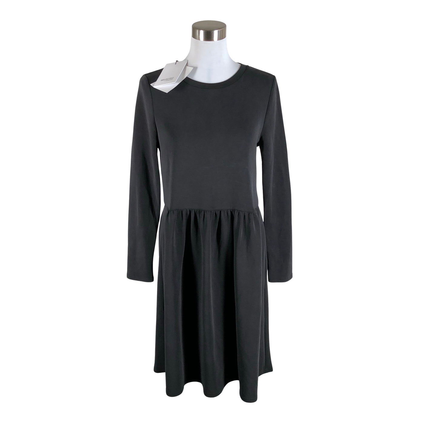 Unisex Selected - Trikotaažist kleit, suurus 36 - Must (1)