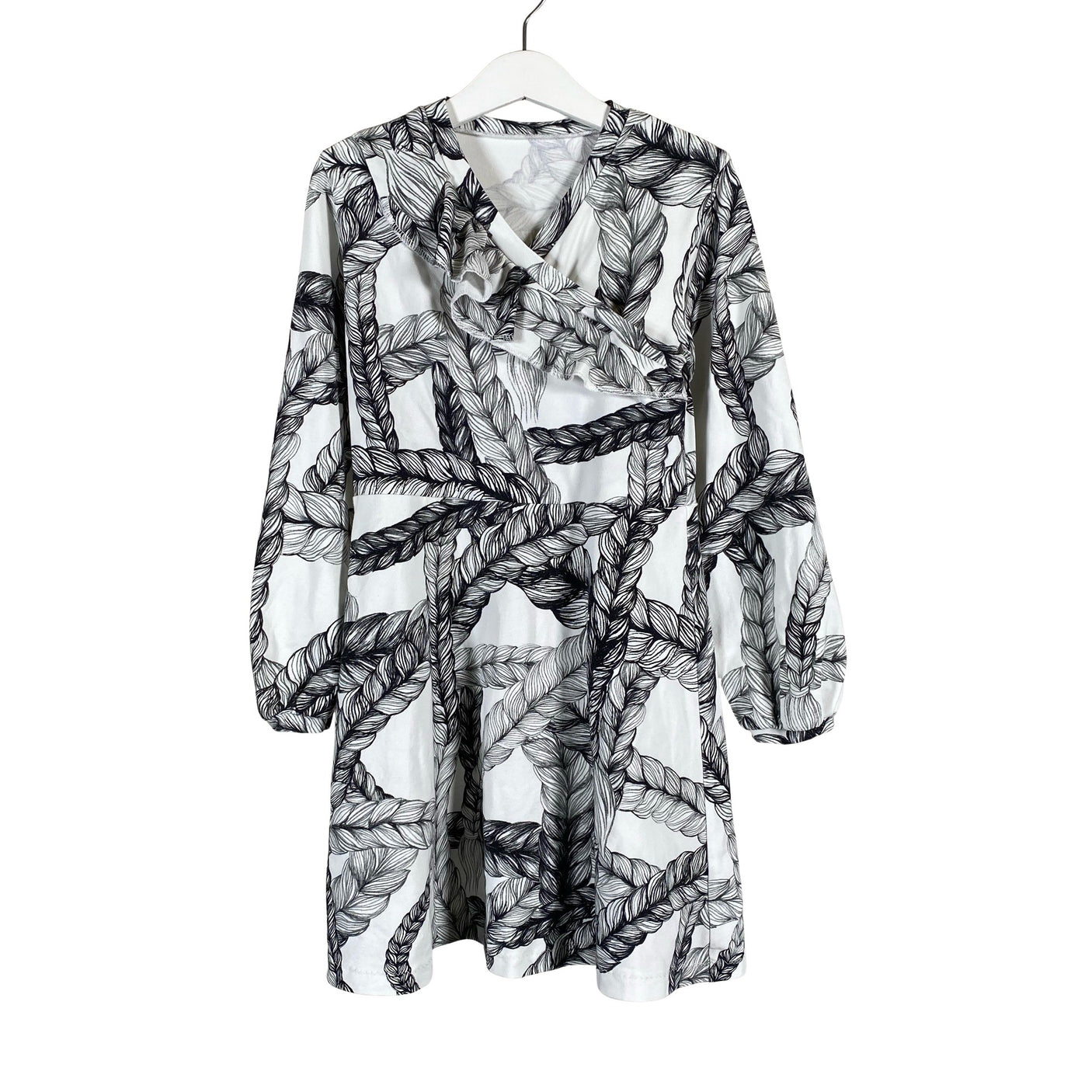 Unisex Handmade - Trikotaažist kleit, suurus 122 - 128 - Valge (1)