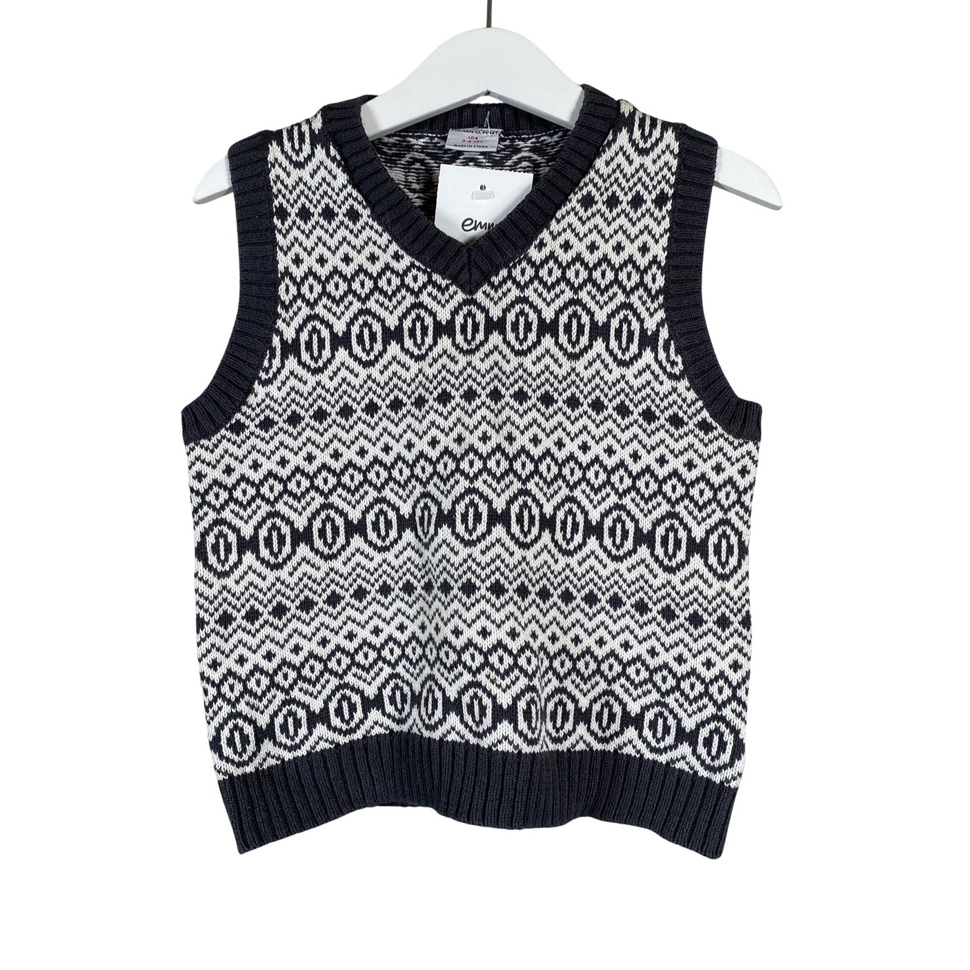 Unisex Polarn O. Pyret - Kootud vest, suurus 98 - 104 - Hall (1)