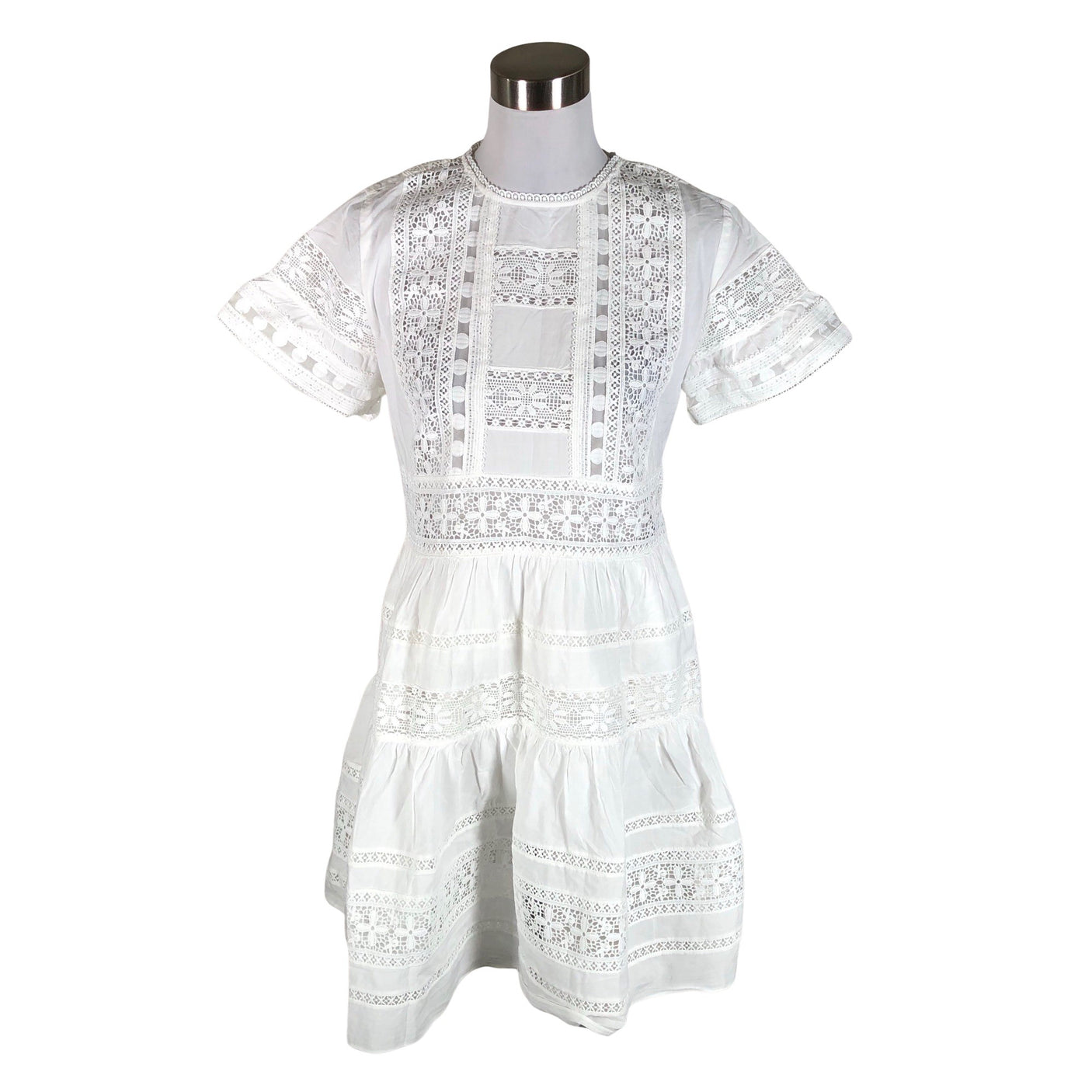 Unisex By Malina - Mitteveniv kleit, suurus 36 - Valge (1)