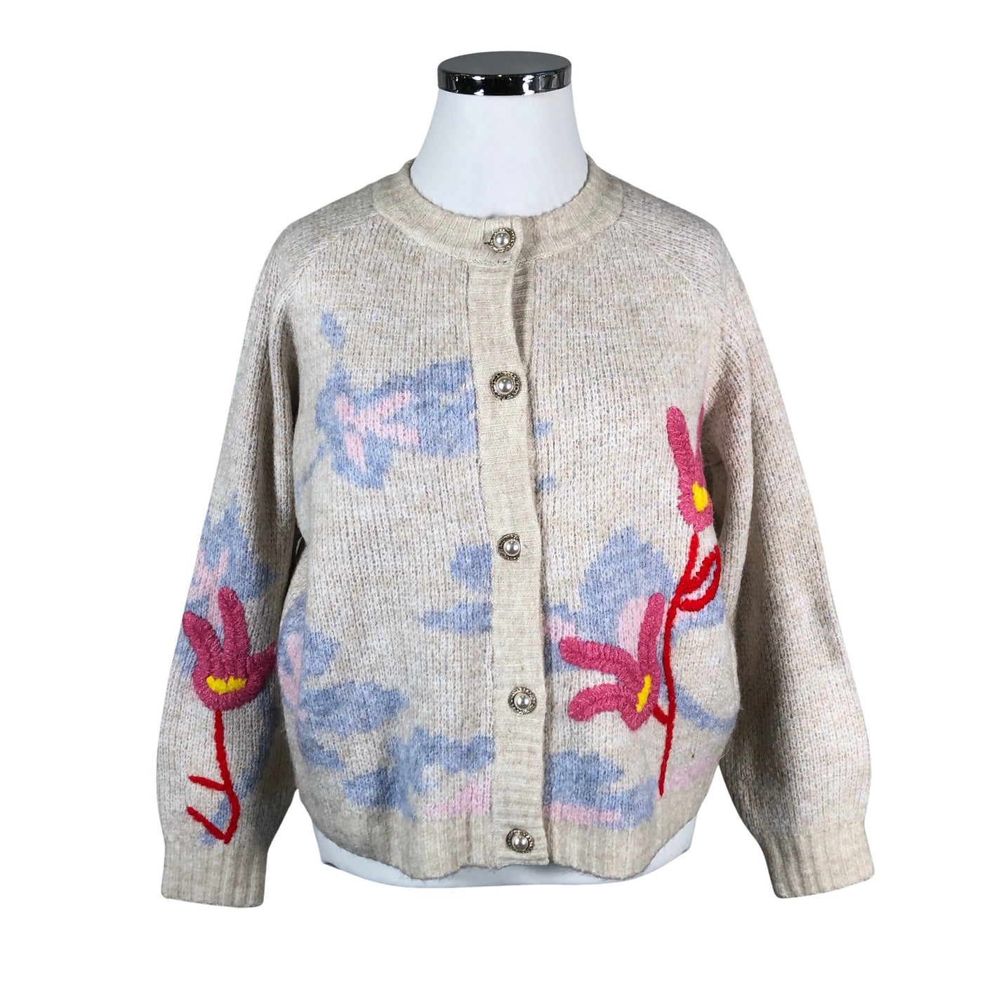 Unisex Lollys Laundry - Kardigan, suurus 42 - Beige (1)