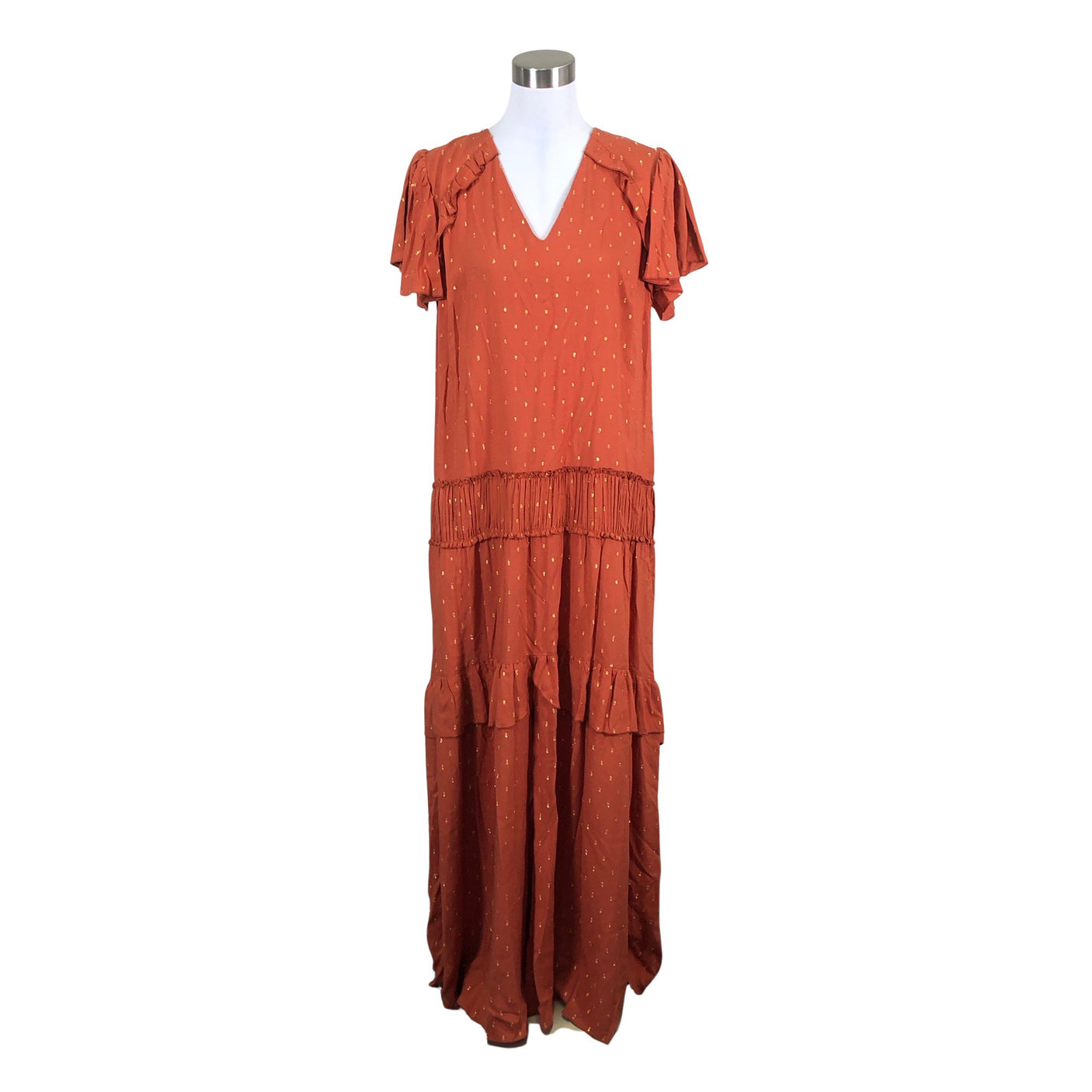 Unisex Larsuu - Õhuke kleit, suurus 38 - Oranž (1)