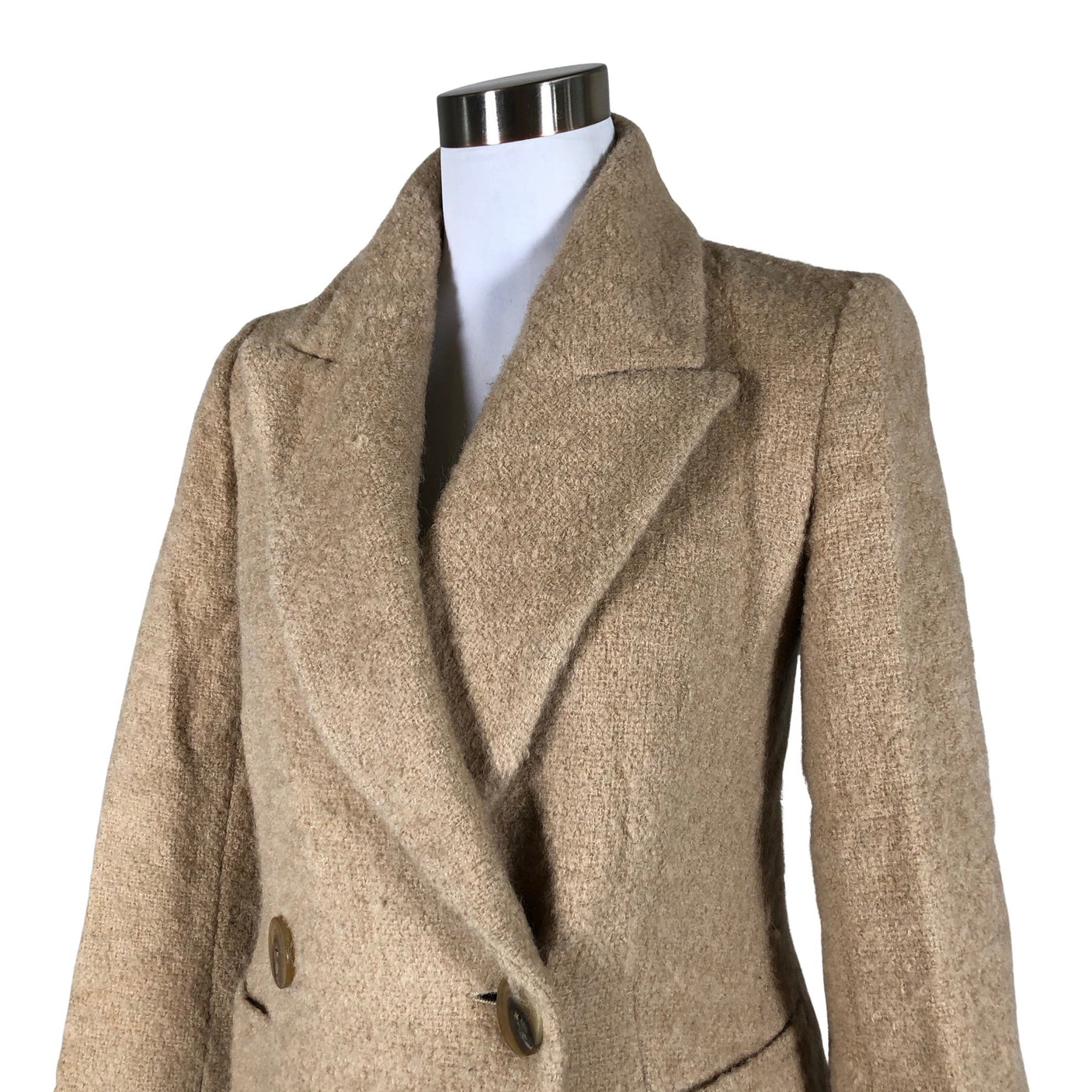 Unisex Massimo Dutti - Villane mantel, suurus 34 - Pruun (3)