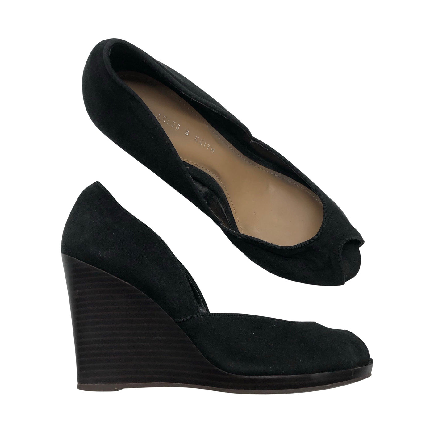 Unisex Charles & Keith - Lahtise ninaga kontsakingad, suurus 38 - Must (1)