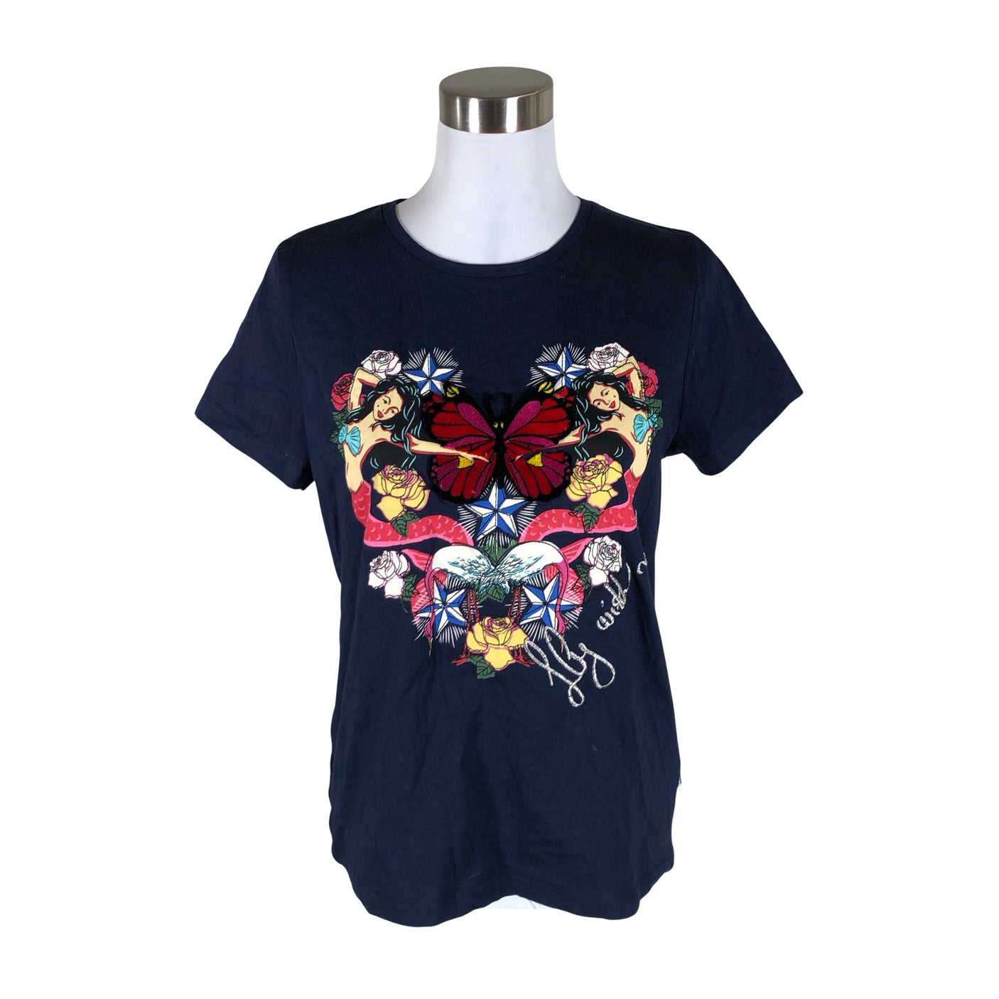 Unisex Desigual - T-särk, suurus 40 - Sinine (1)