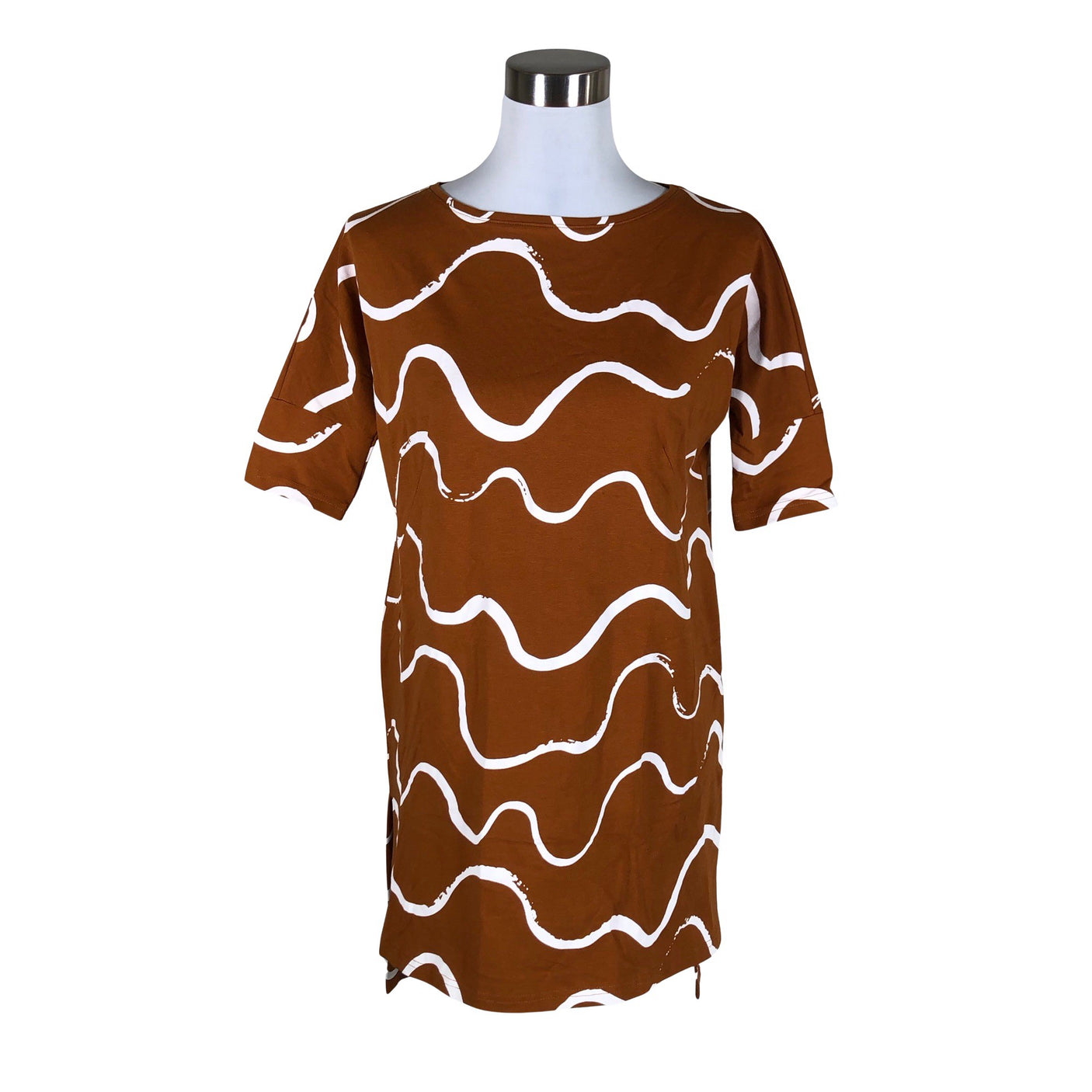 Unisex NOSH - Trikotaažist tuunika, suurus 34 - Pruun (1)