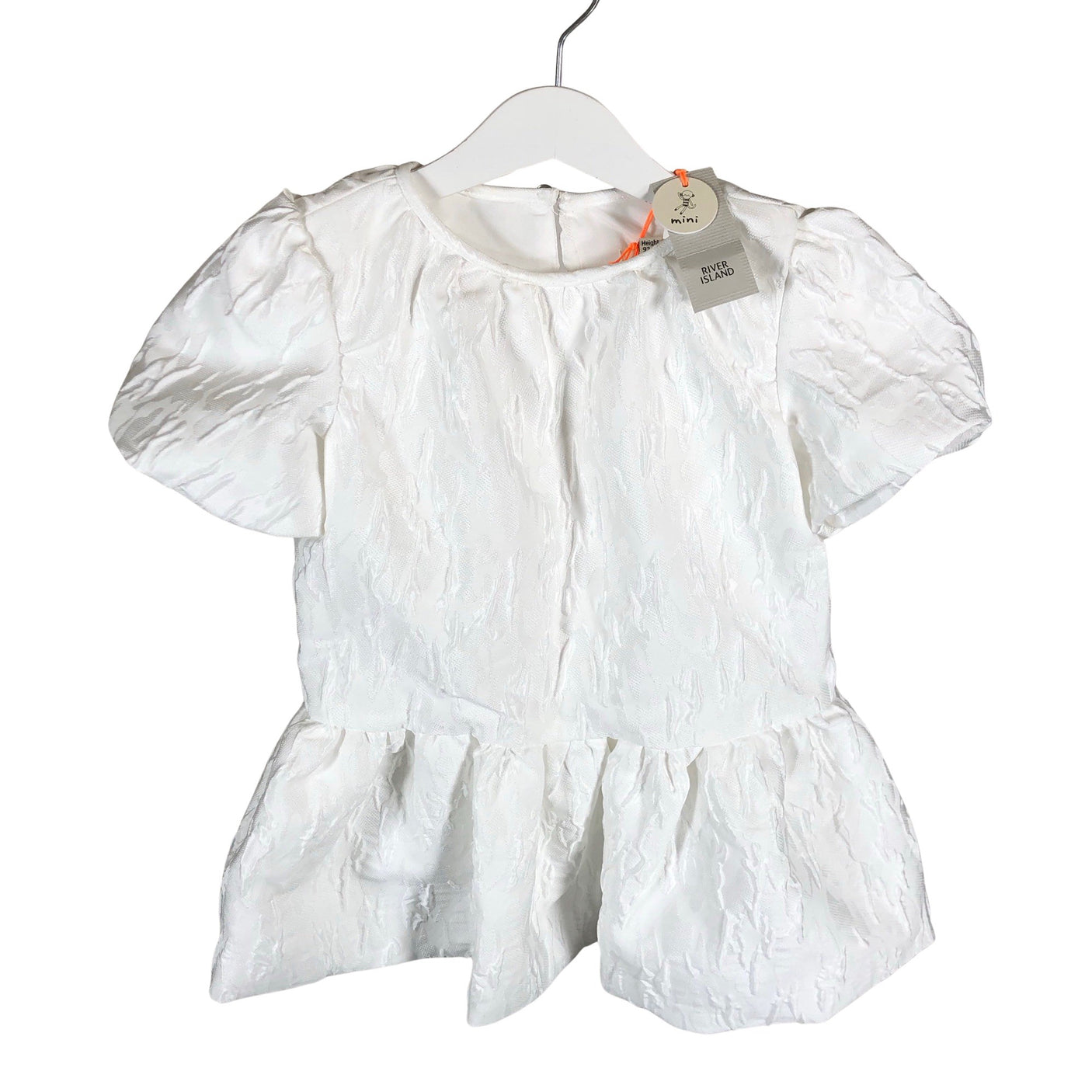 Unisex River Island - Lühikeste käistega pluus, suurus 86 - 92 - Valge (1)