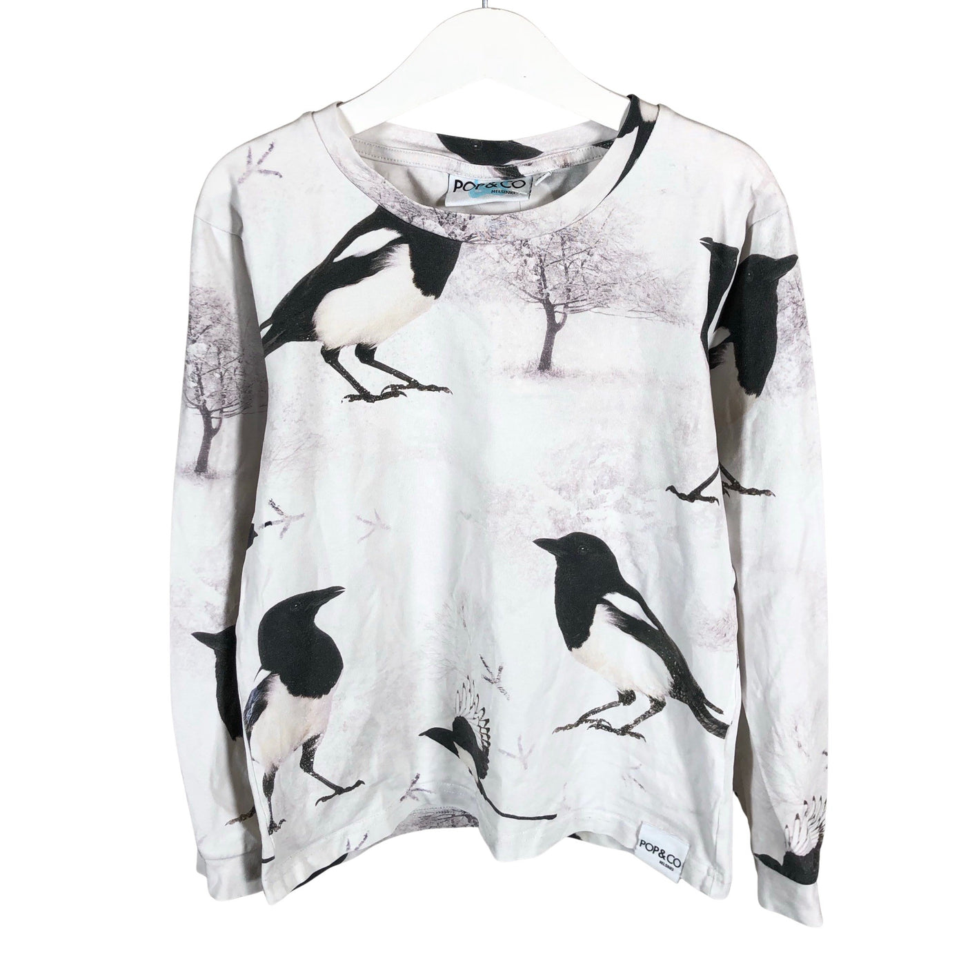 Unisex Pop & Co Helsinki - Trikotaažist pluus, suurus 134 - 140 - Valge (1)