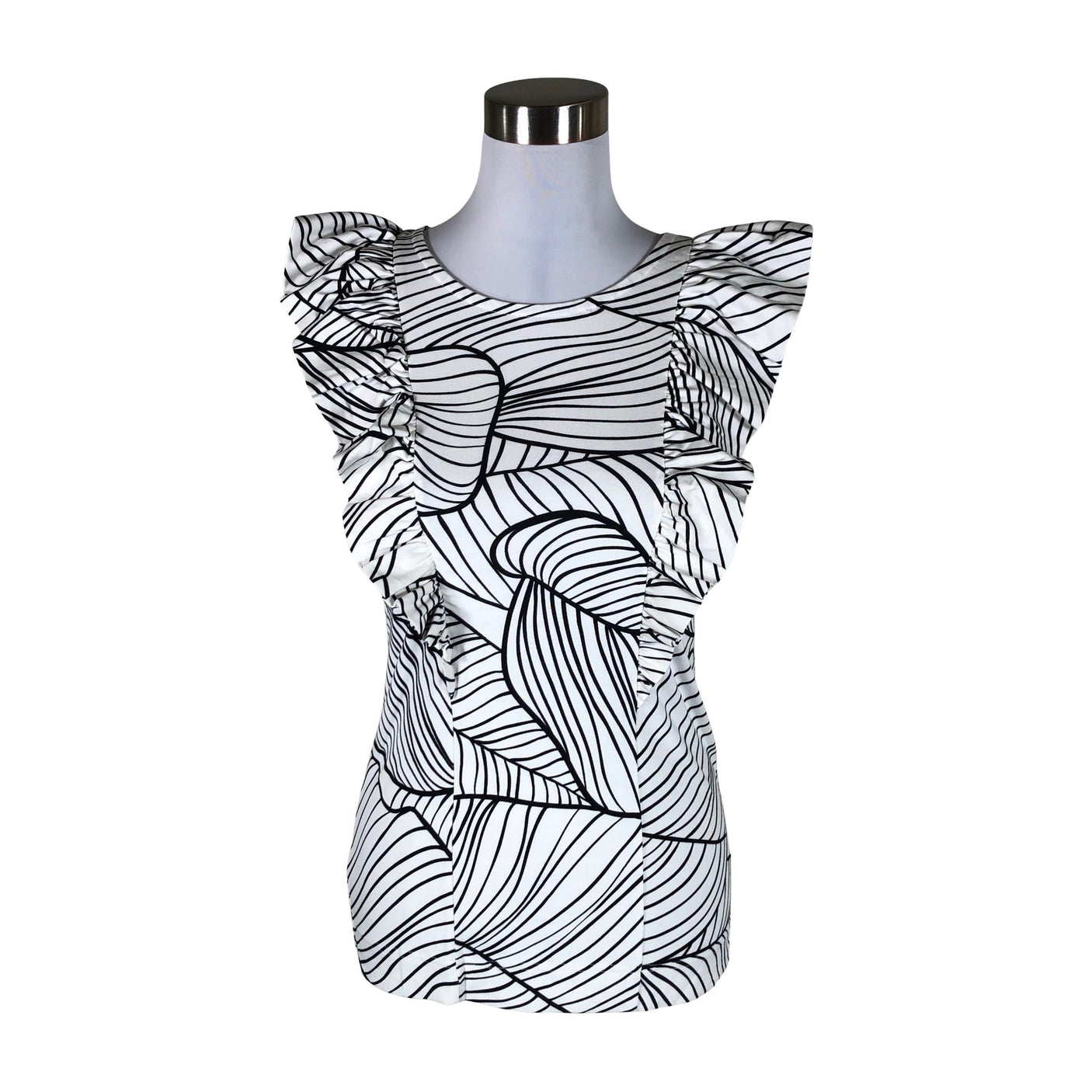 Unisex NOSH - Trikotaažist topp, suurus 34 - Valge (1)