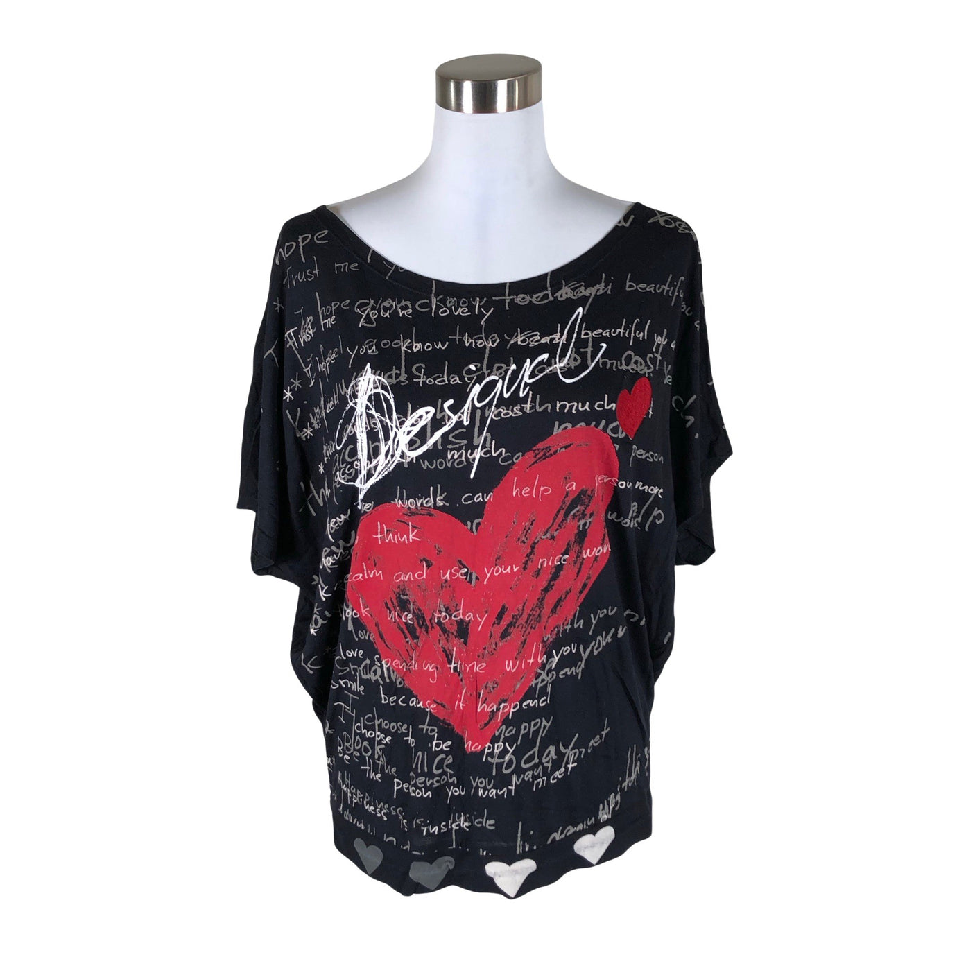 Unisex Desigual - T-särk, suurus 40 - Must (1)