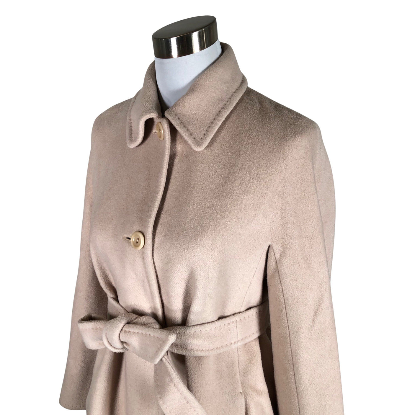 Unisex MaxMara Studio - Villane mantel, suurus 36 - Heleroosa (3)