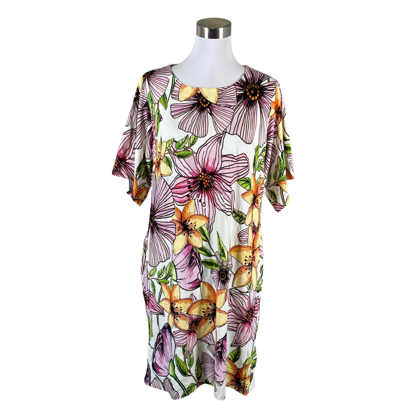 Unisex Blaa - Trikotaažist kleit, suurus 38 - Valge (1)