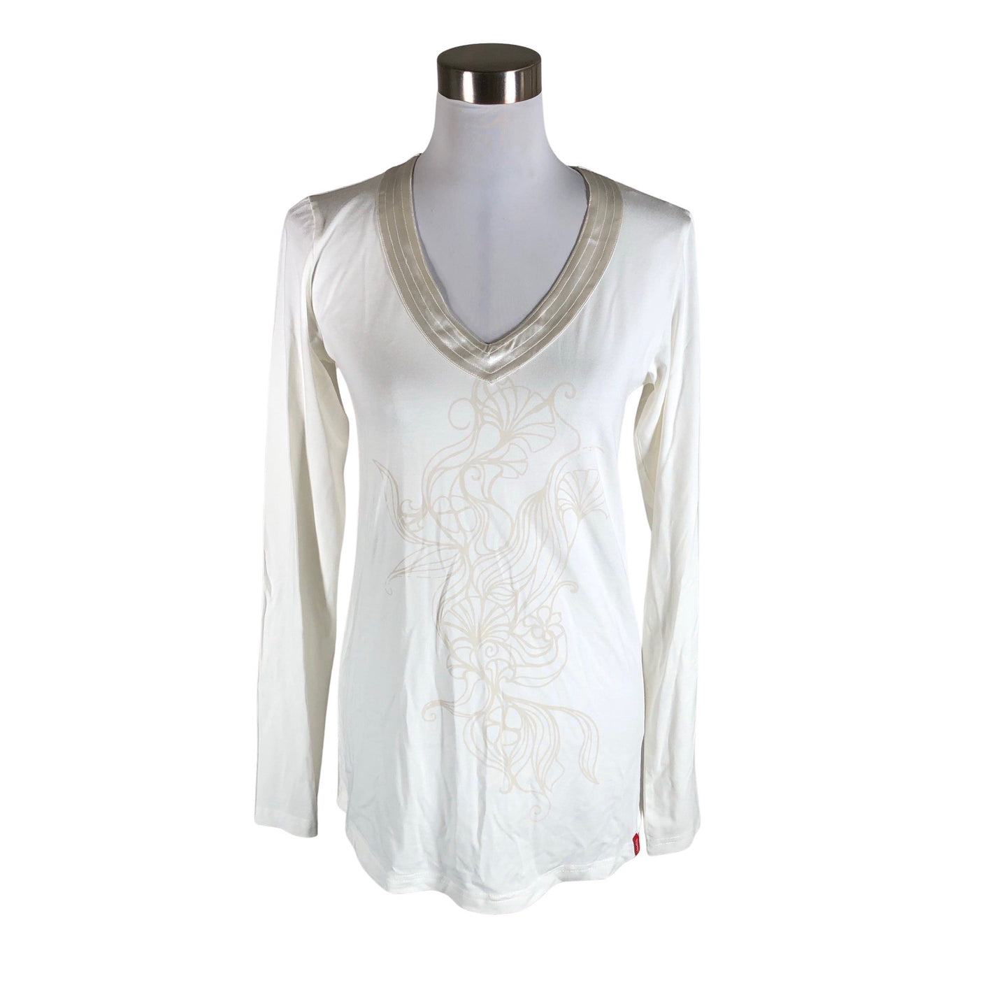 Unisex Esprit - Trikotaažist pluus, suurus 38 - Looduslik valge (1)