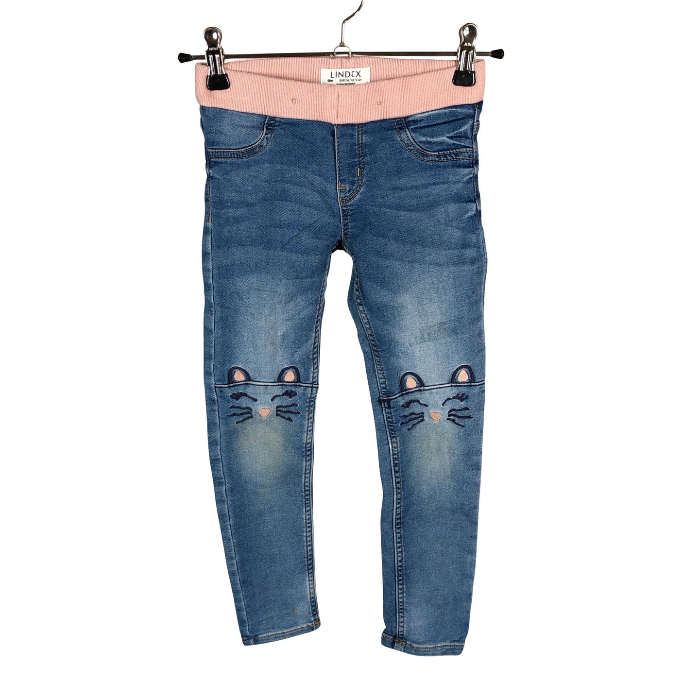 Unisex Lindex - Teksaretuusid, suurus 110 - 116 - Helesinine (1)
