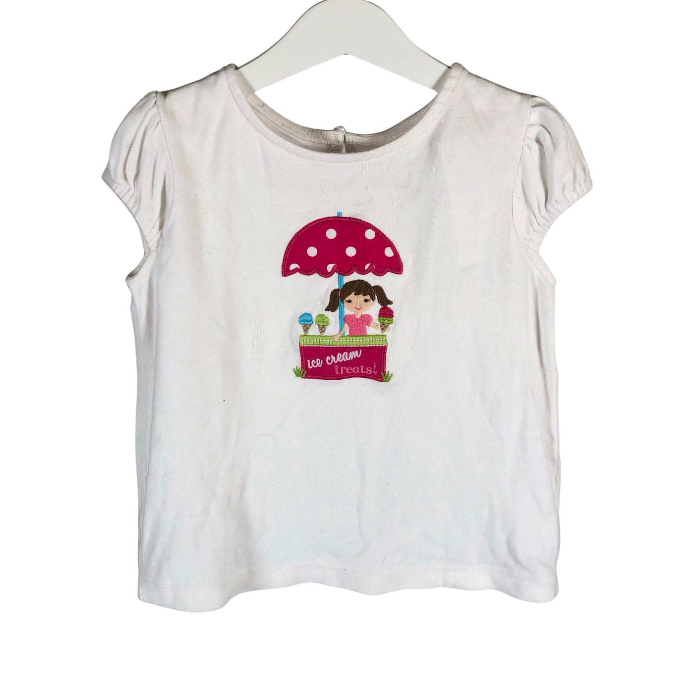 Unisex Gymboree - Trikotaažist topp, suurus 110 - 116 - Valge (1)