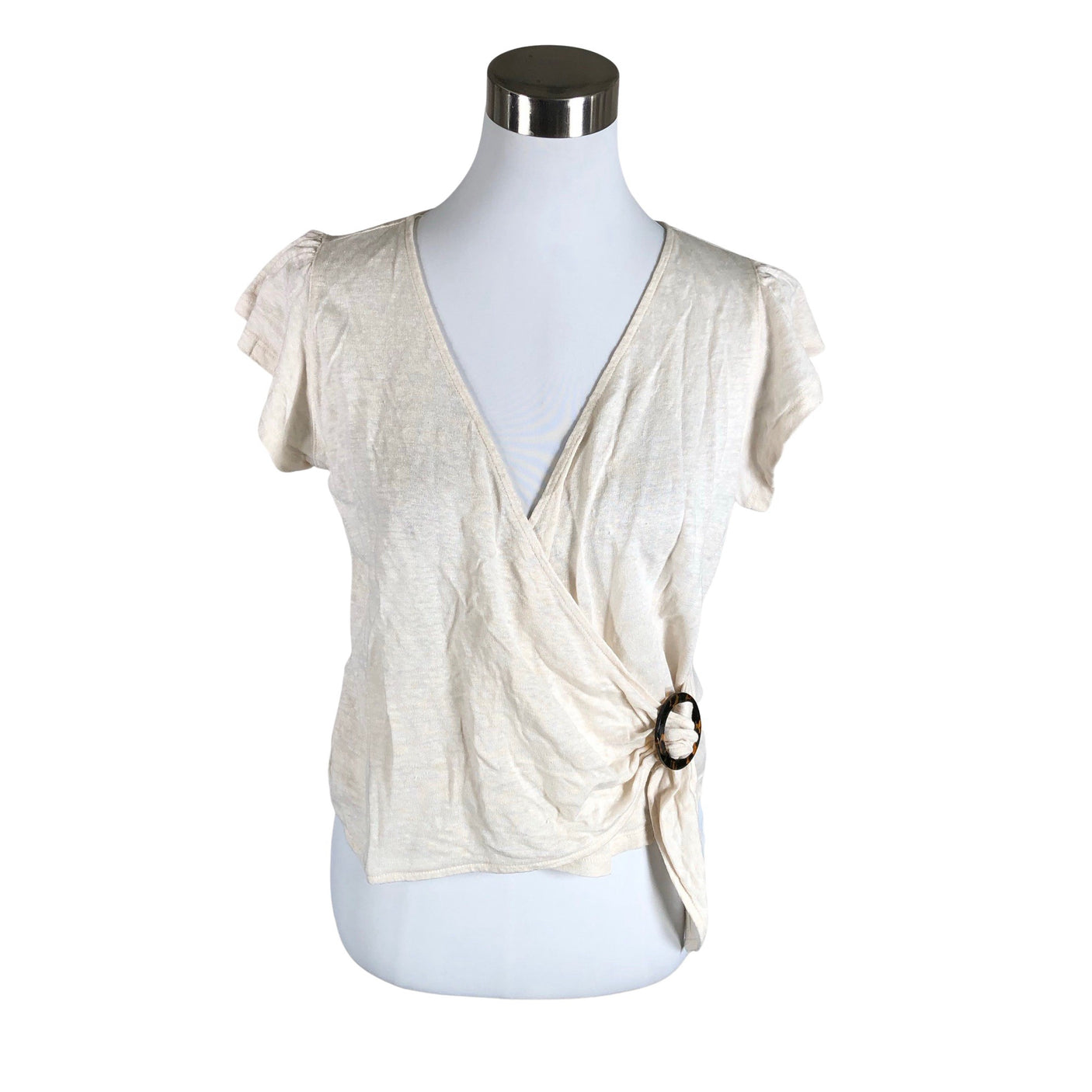 Unisex Banana Republic - Lühikeste käistega pluus, suurus 36 - Beige (1)